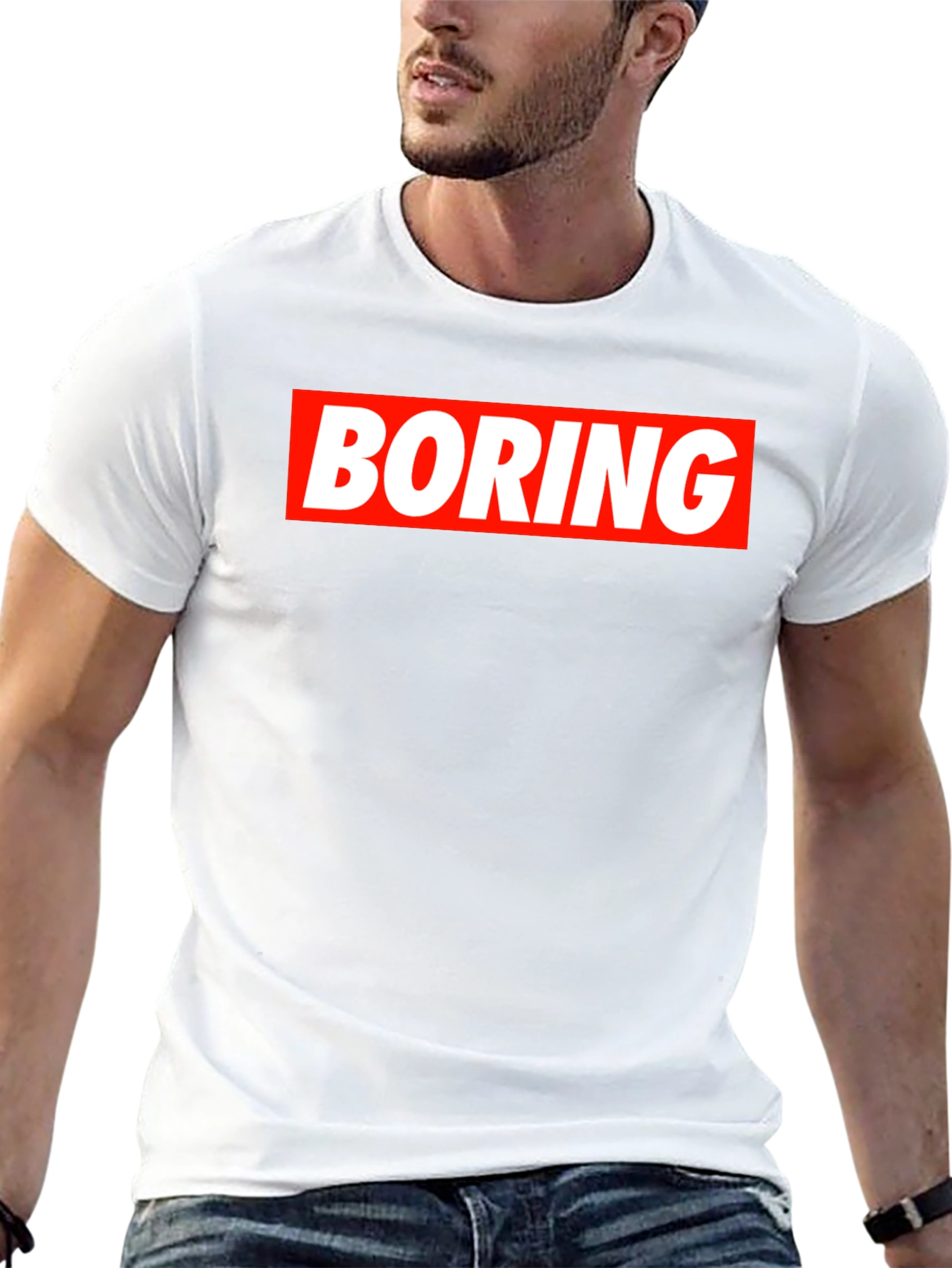 Boring Graphic Tee - Mens Black T-Shirt