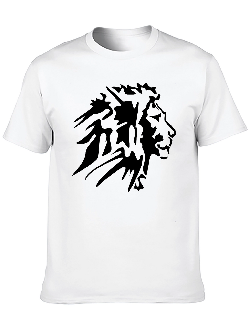 Mens Black Lion Graphic Tee - Short Sleeve