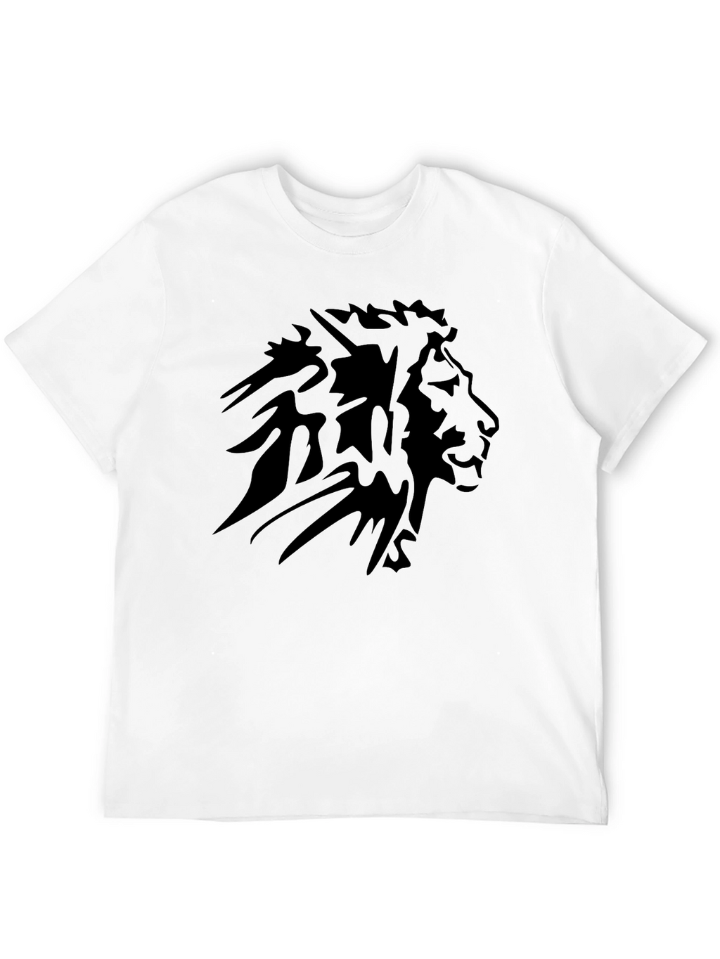 Mens Black Lion Graphic Tee - Short Sleeve