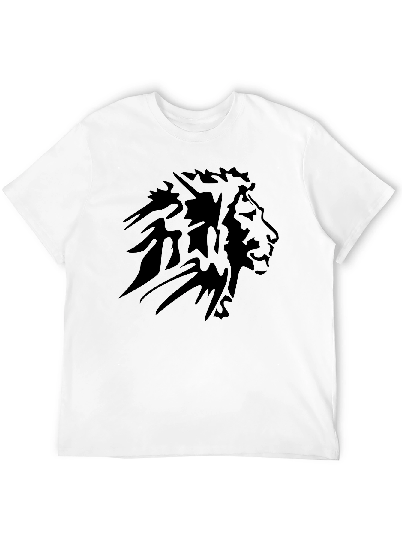 Mens Black Lion Graphic Tee - Short Sleeve