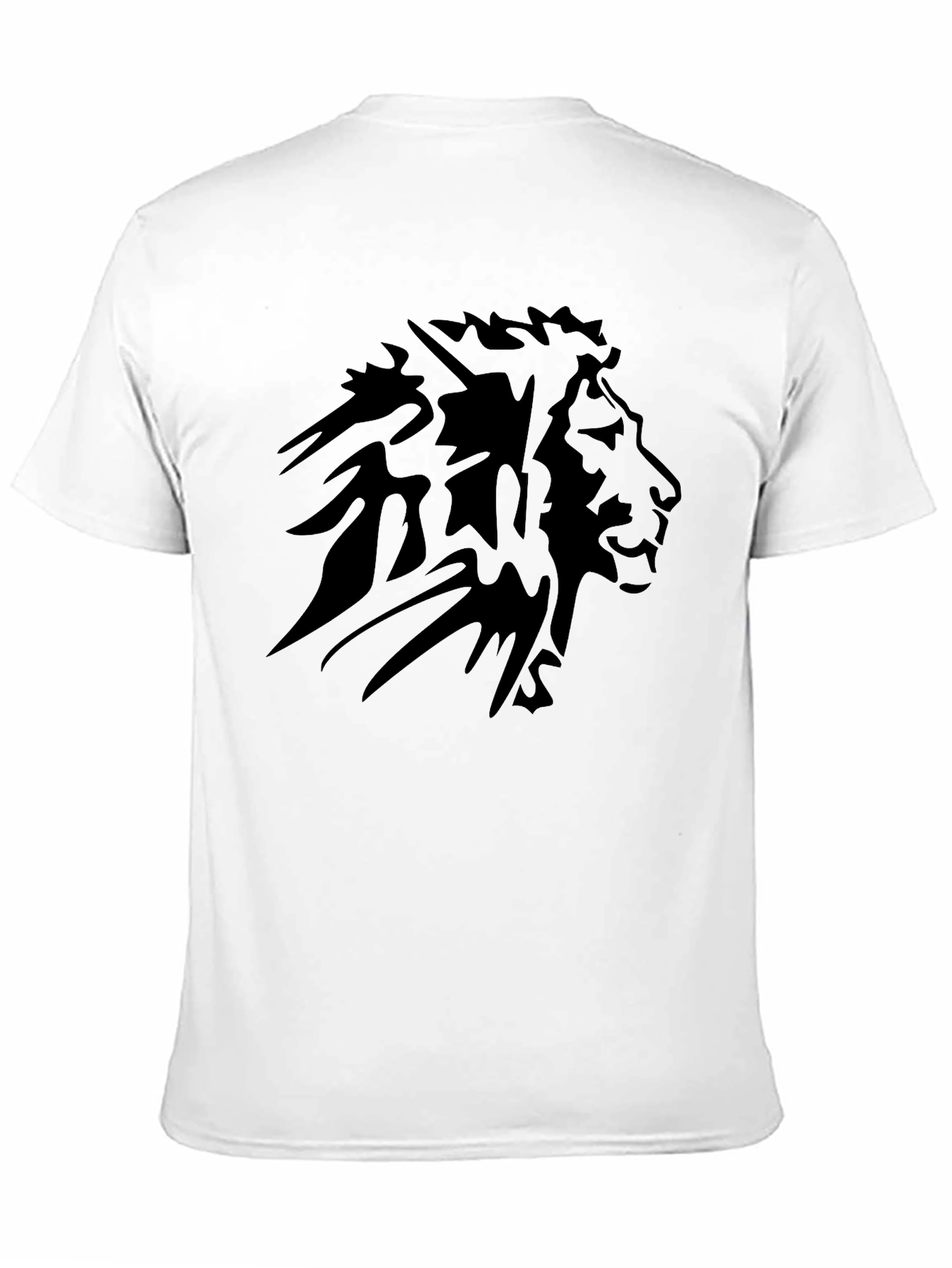 Mens Black Lion Graphic Tee - Short Sleeve