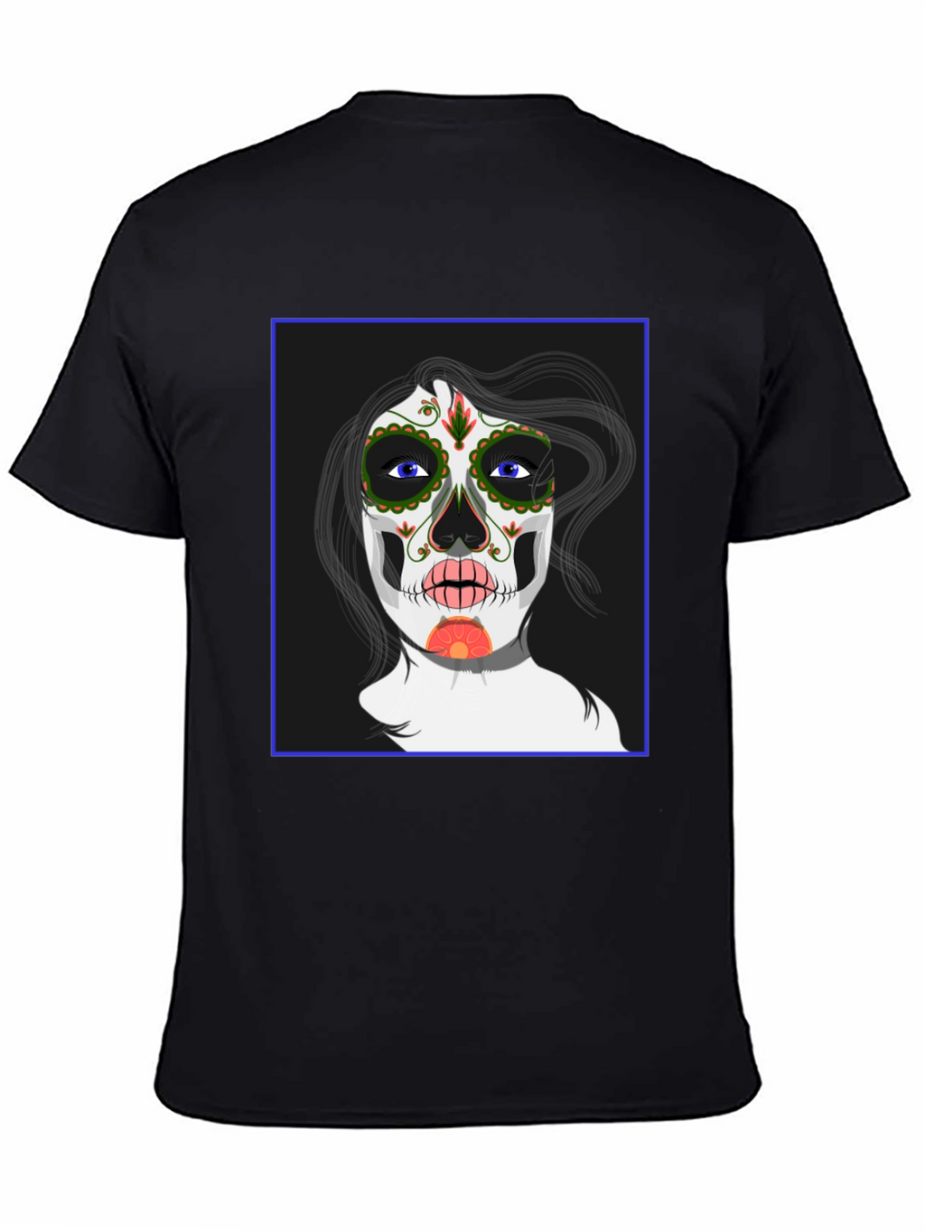 Sugar Skull Woman Graphic Tee - Black Unisex T-Shirt