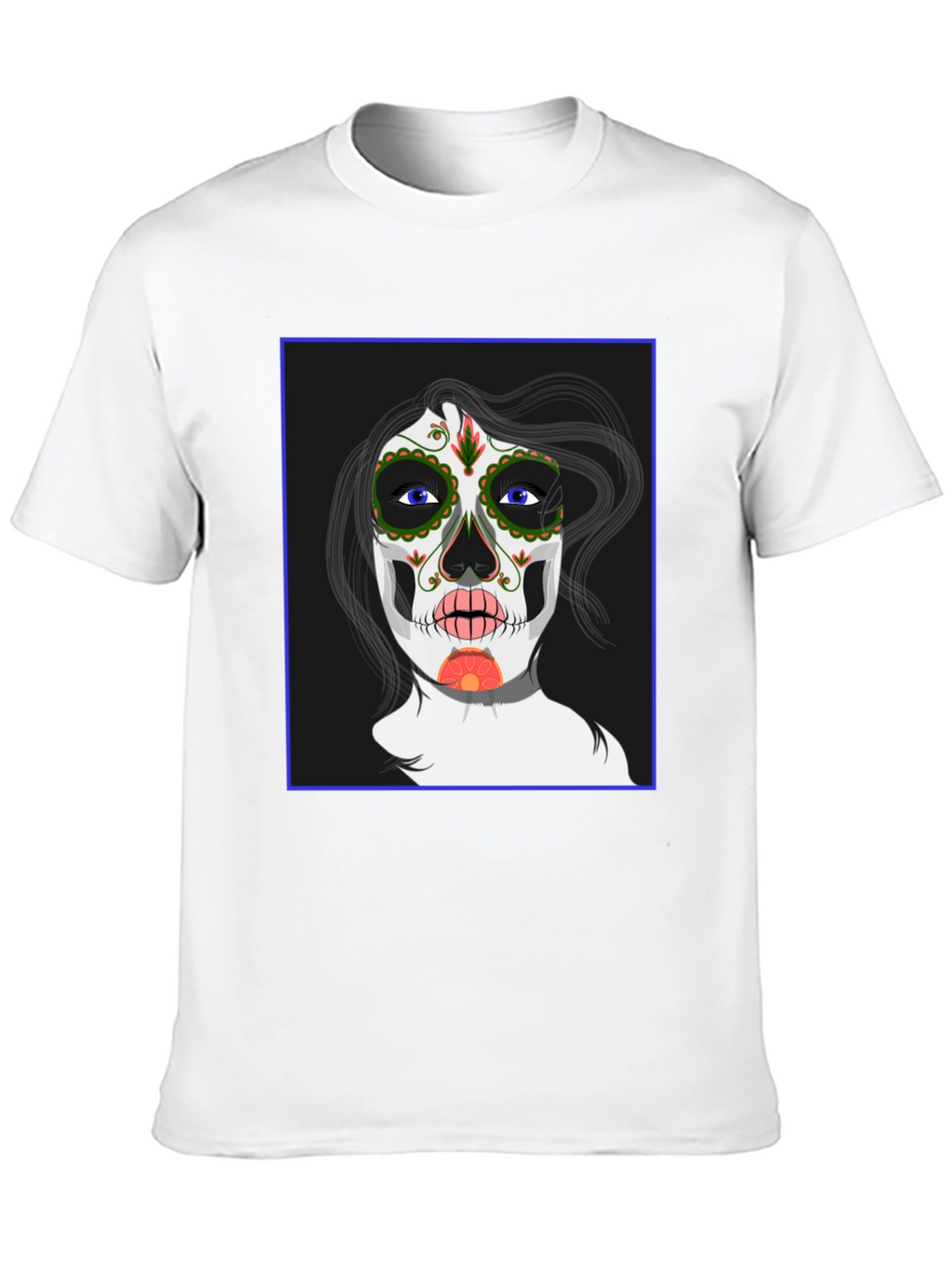 Sugar Skull Woman Graphic Tee - Black Unisex T-Shirt