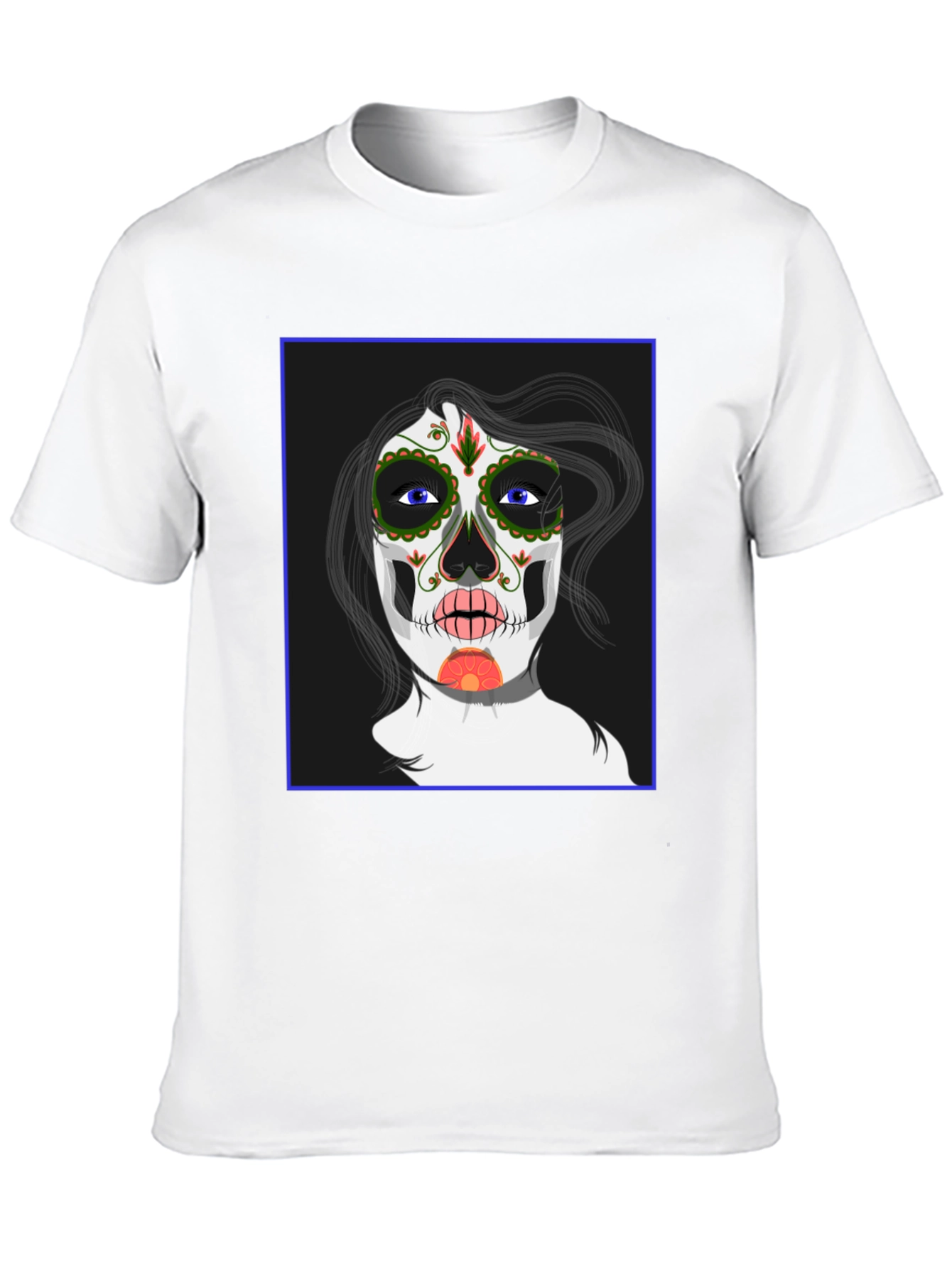 Sugar Skull Woman Graphic Tee - Black Unisex T-Shirt