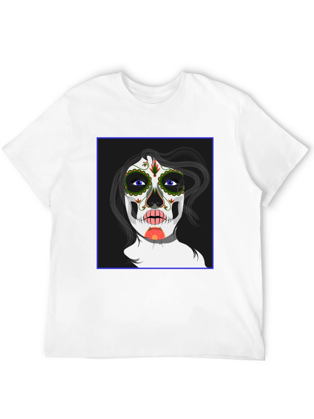 Sugar Skull Woman Graphic Tee - Black Unisex T-Shirt