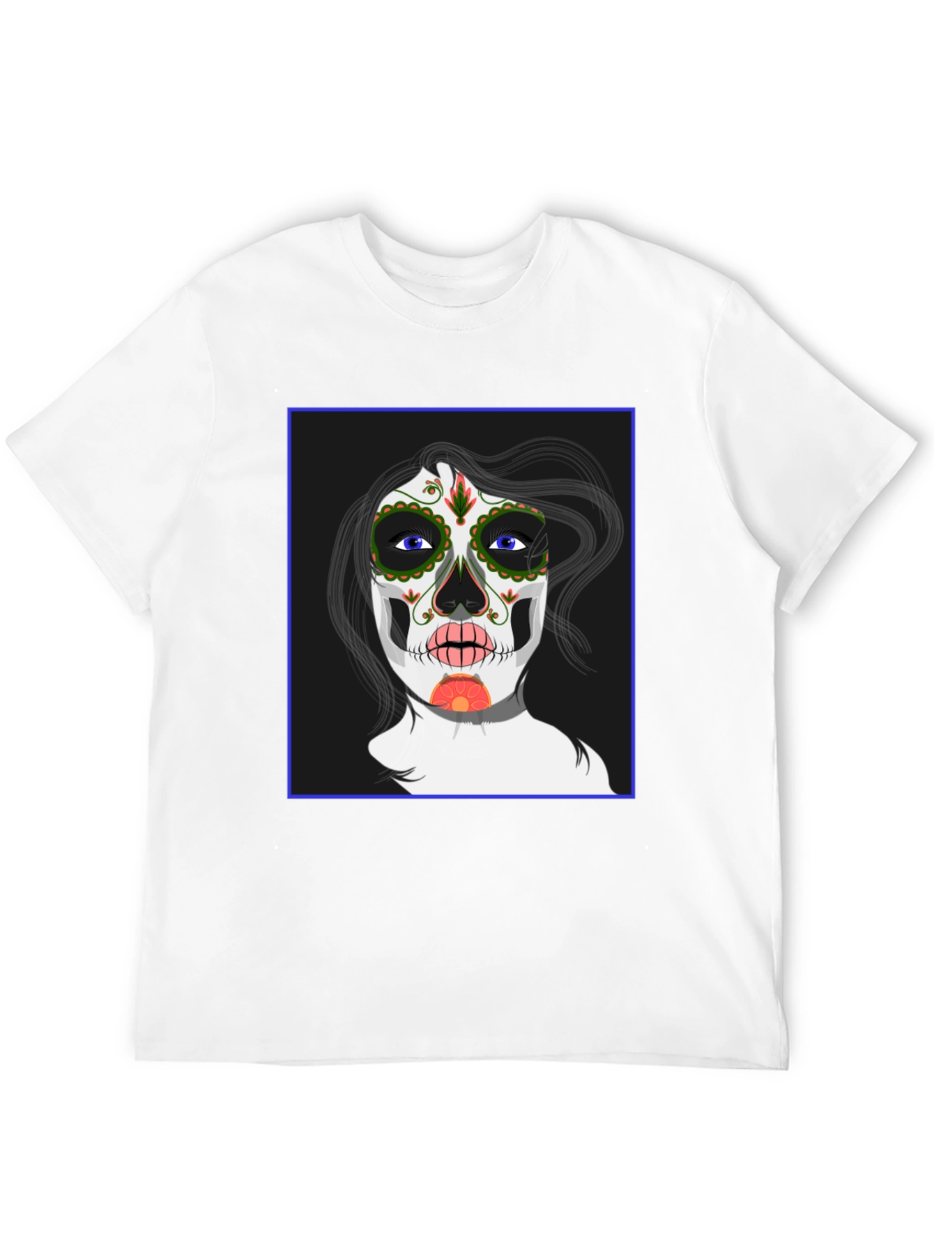 Sugar Skull Woman Graphic Tee - Black Unisex T-Shirt