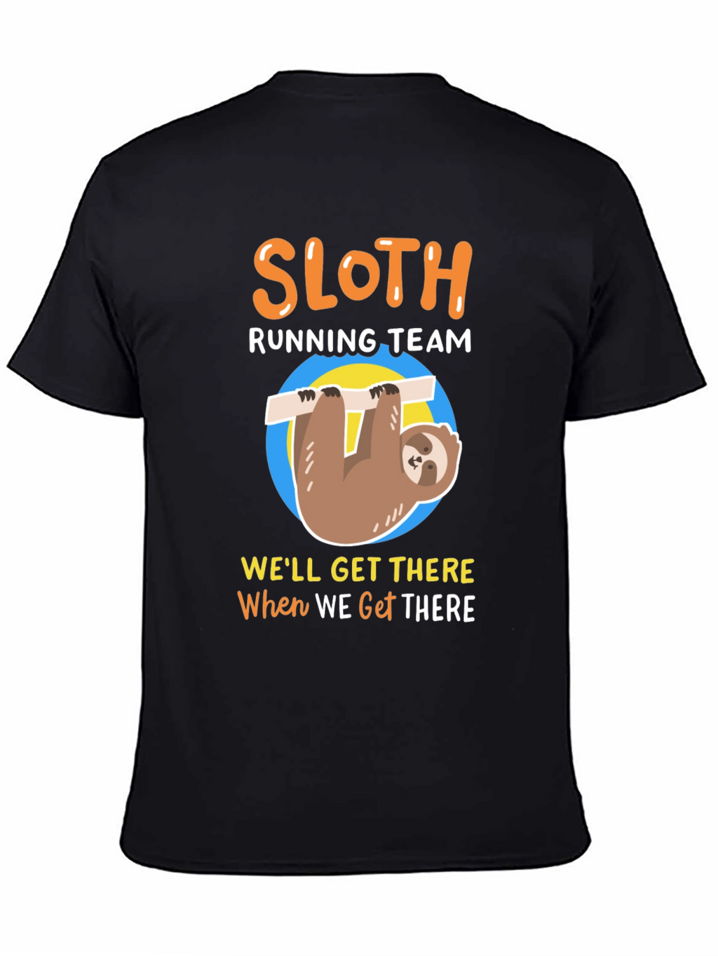 Sloth Running Team Mens T-Shirt - Funny & Relaxed