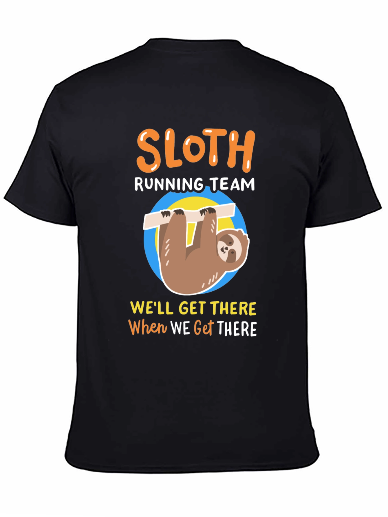Sloth Running Team Mens T-Shirt - Funny & Relaxed