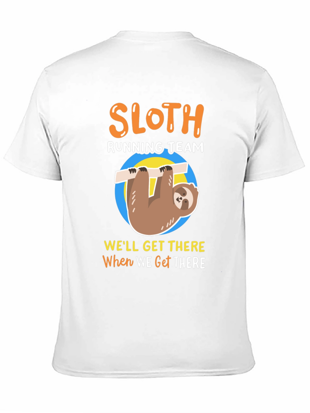 Sloth Running Team Mens T-Shirt - Funny & Relaxed