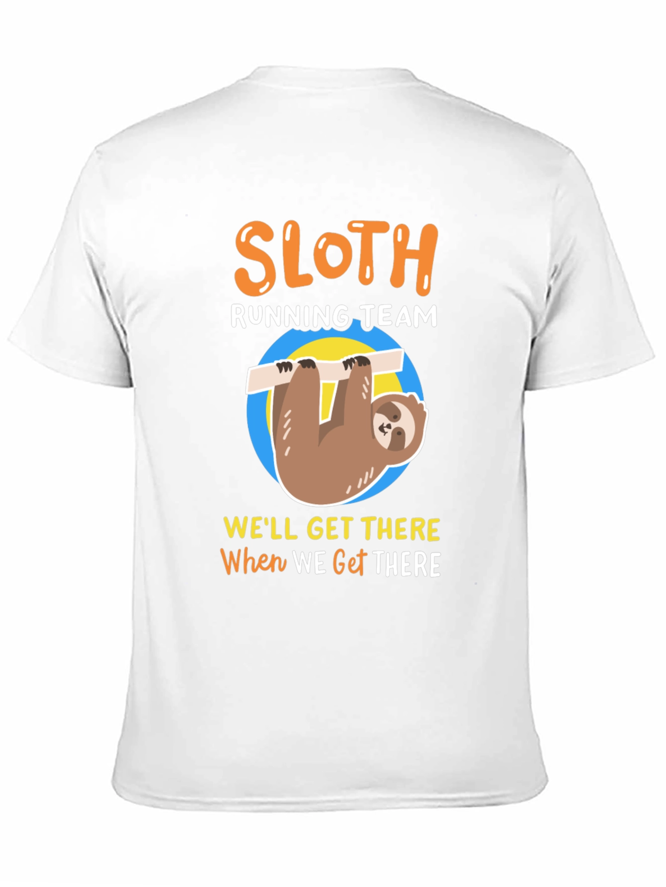 Sloth Running Team Mens T-Shirt - Funny & Relaxed