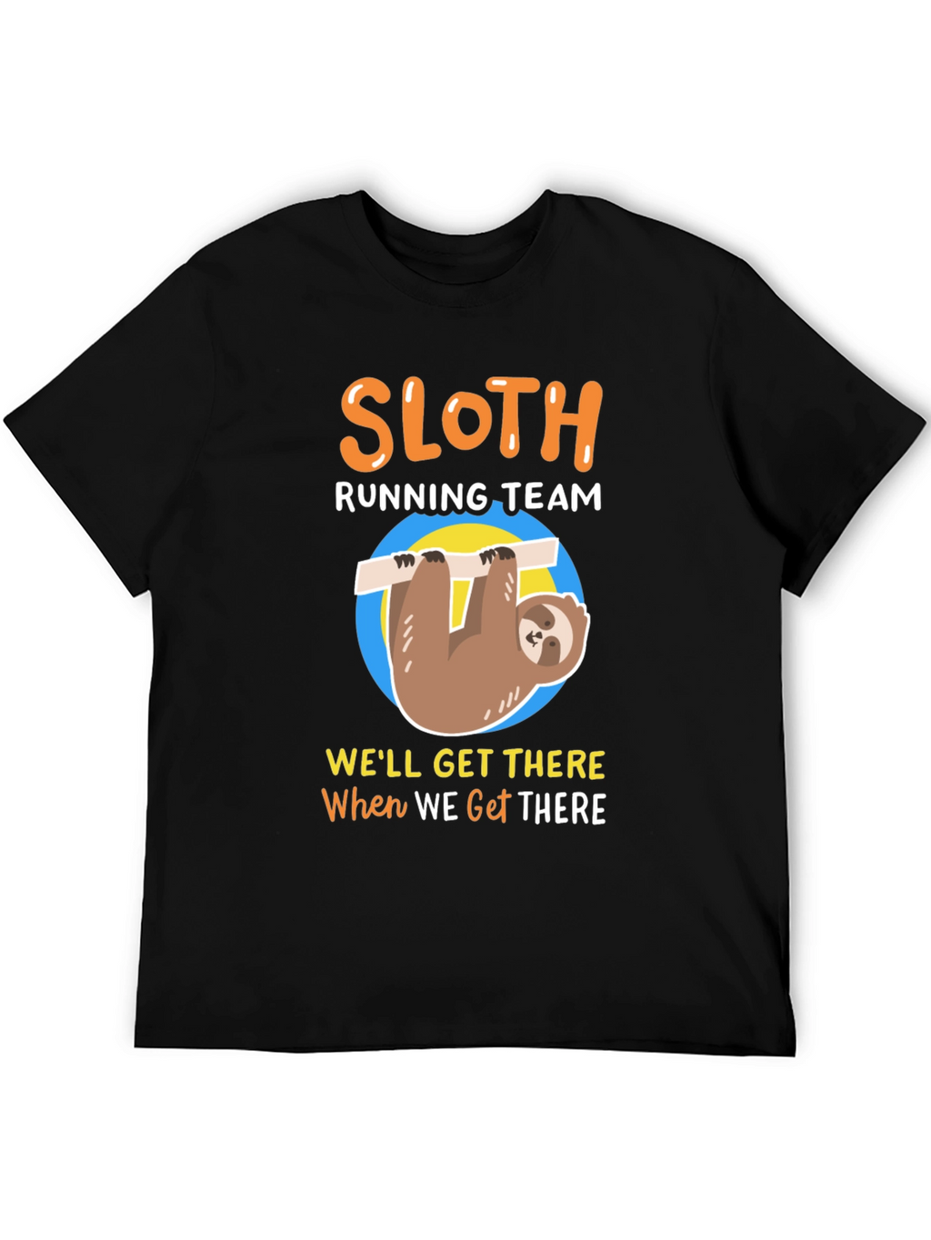 Sloth Running Team Mens T-Shirt - Funny & Relaxed