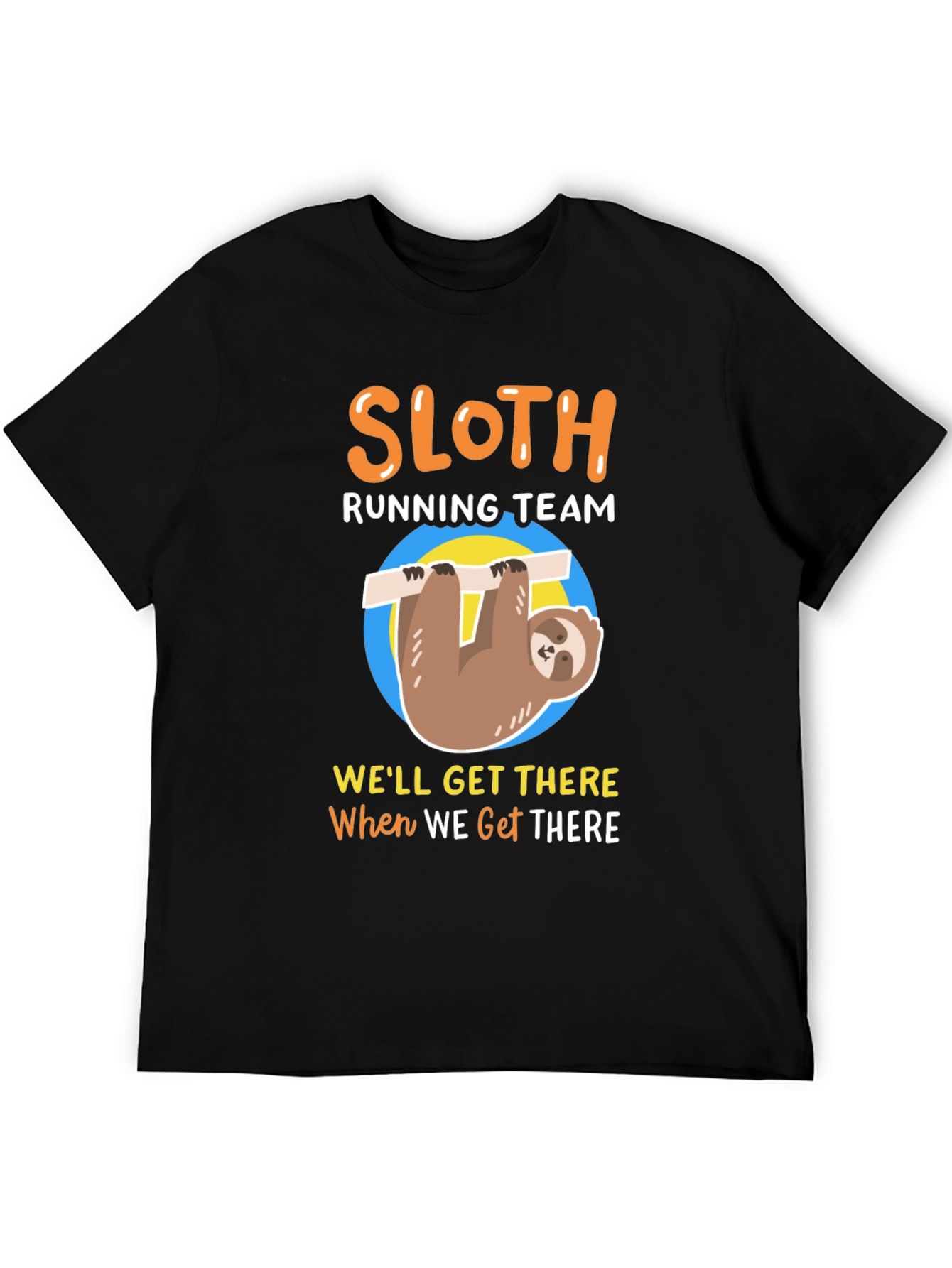 Sloth Running Team Mens T-Shirt - Funny & Relaxed