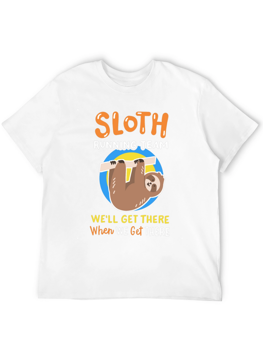 Sloth Running Team Mens T-Shirt - Funny & Relaxed