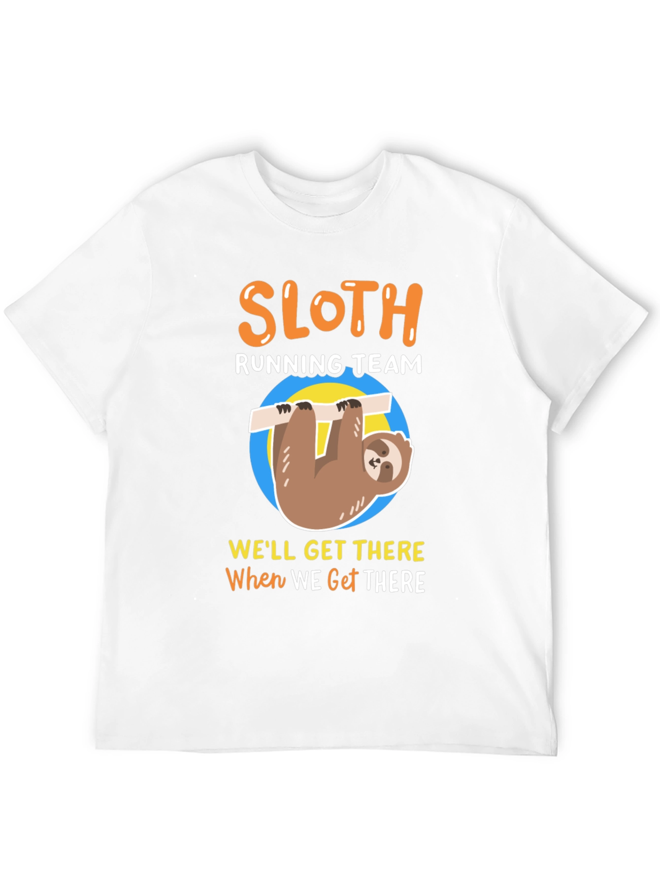 Sloth Running Team Mens T-Shirt - Funny & Relaxed