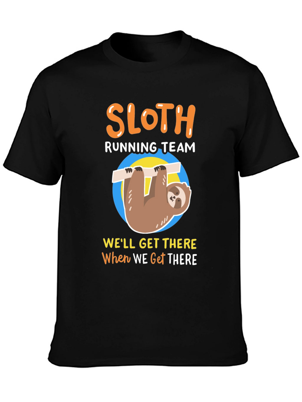 Sloth Running Team Mens T-Shirt - Funny & Relaxed