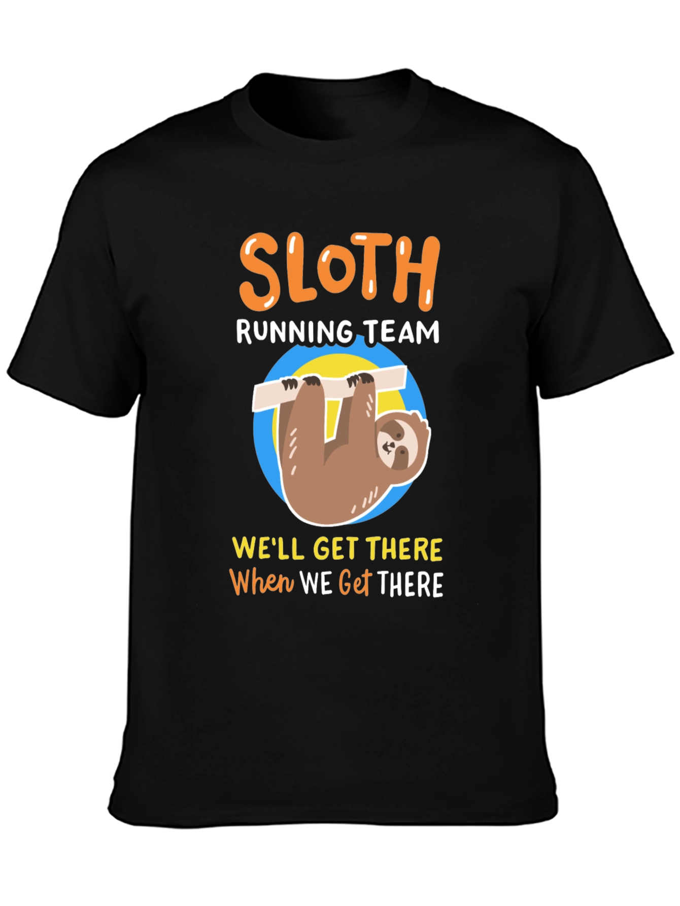 Sloth Running Team Mens T-Shirt - Funny & Relaxed