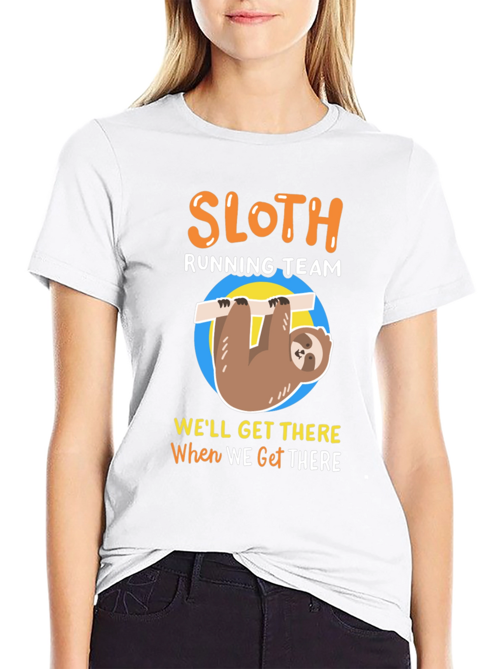 Sloth Running Team Mens T-Shirt - Funny & Relaxed