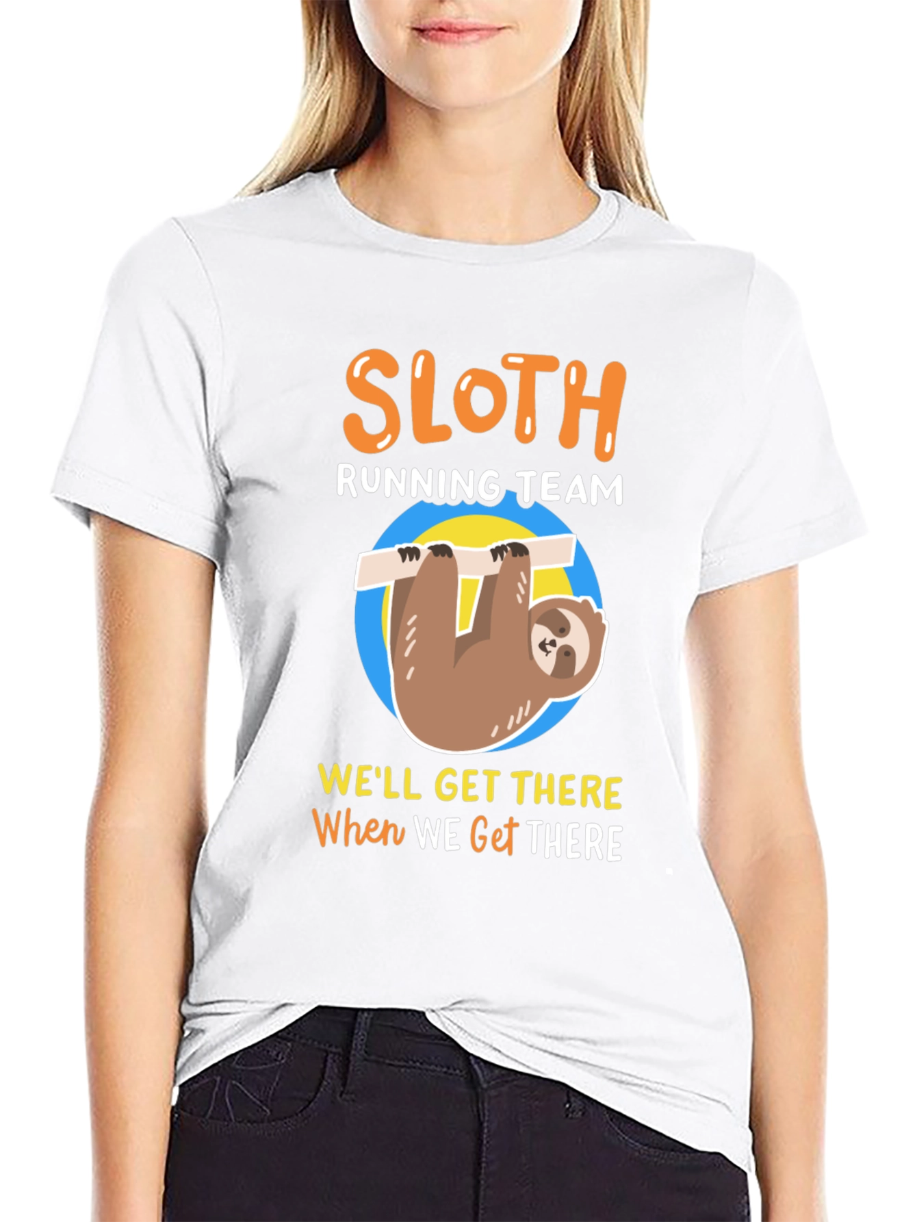 Sloth Running Team Mens T-Shirt - Funny & Relaxed