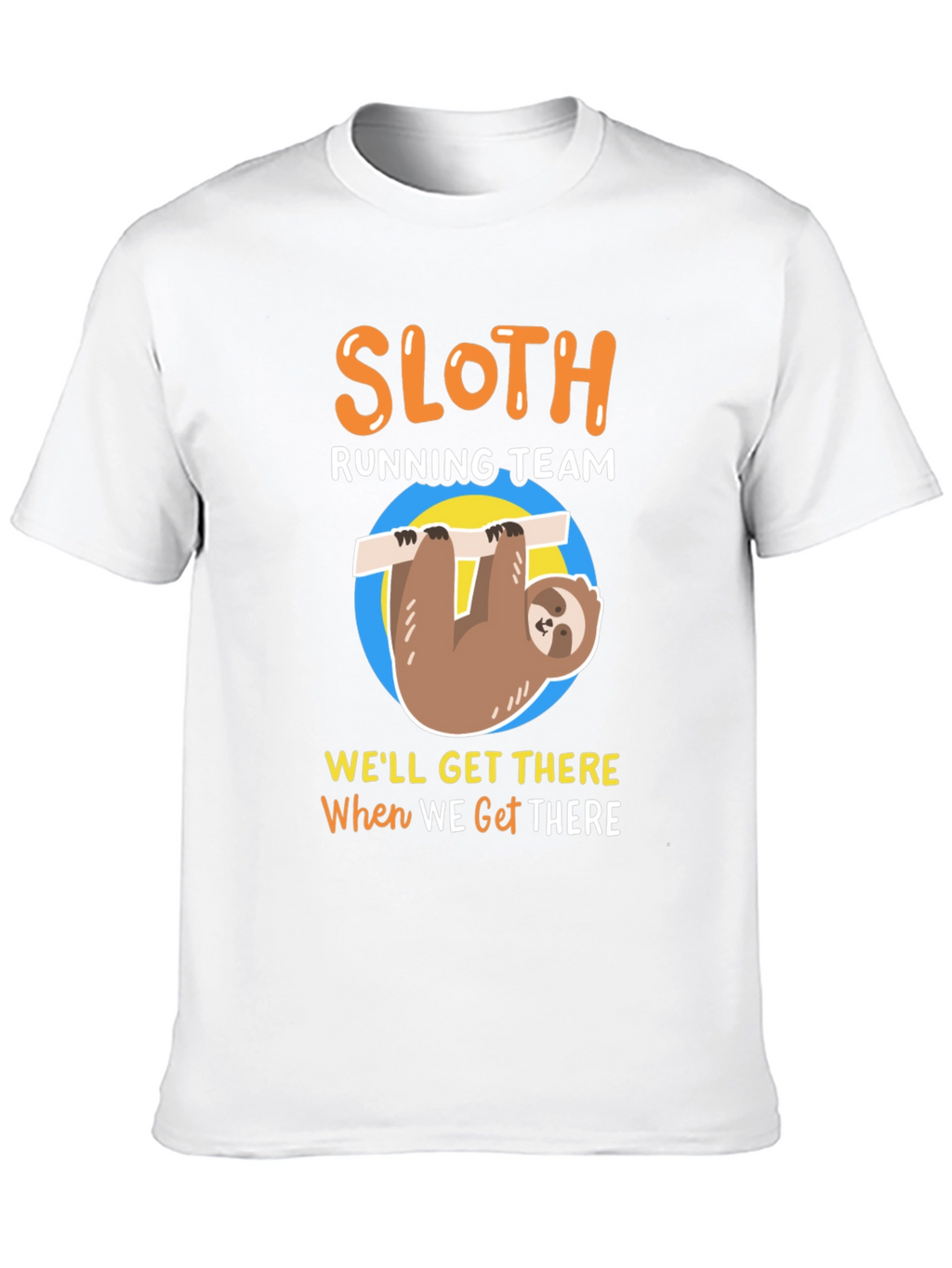 Sloth Running Team Mens T-Shirt - Funny & Relaxed