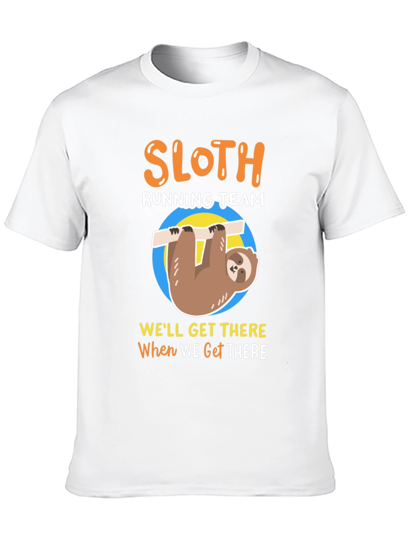 Sloth Running Team Mens T-Shirt - Funny & Relaxed