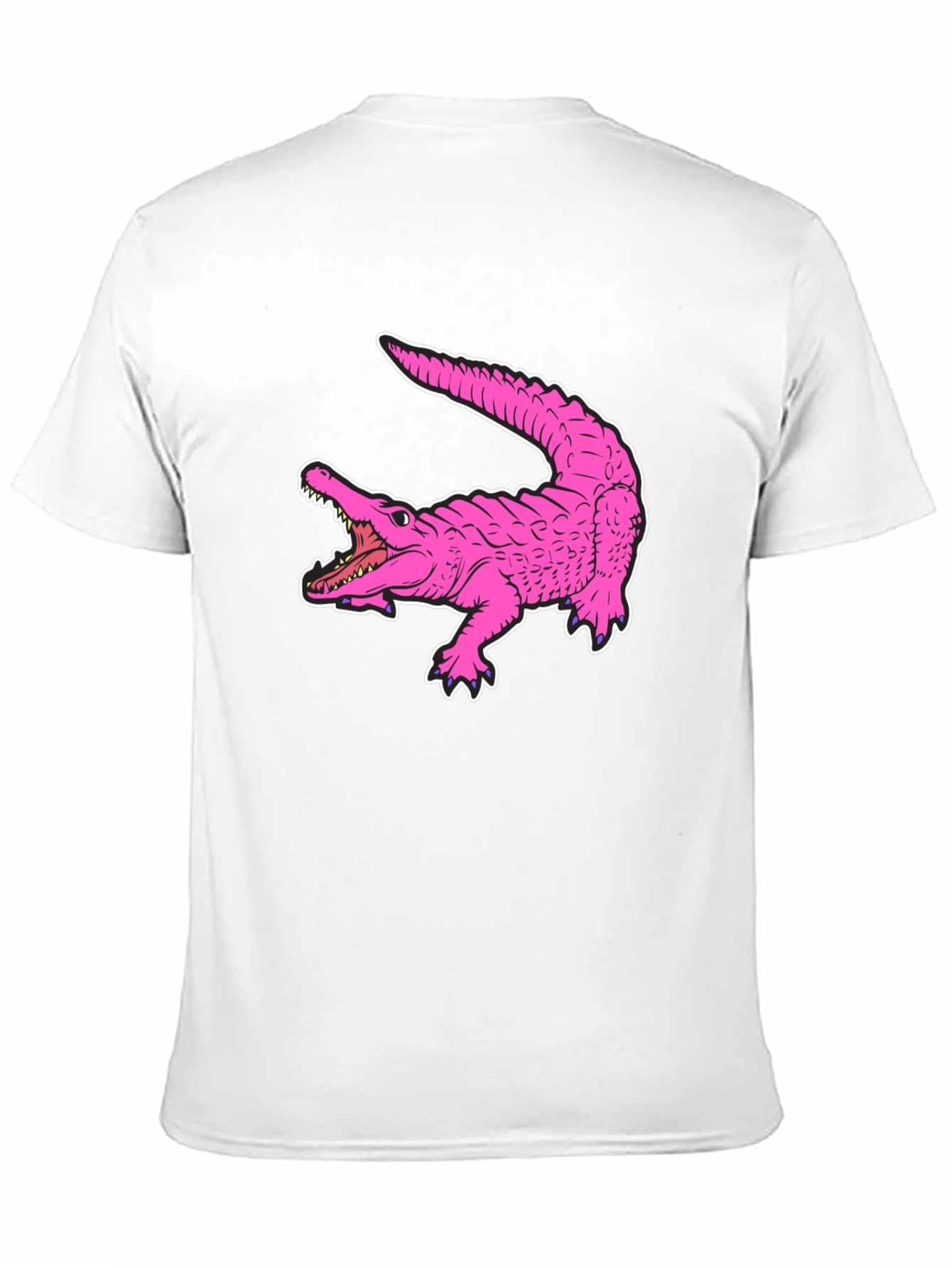 Pink Alligator Graphic Tee - Cool Reptile Print