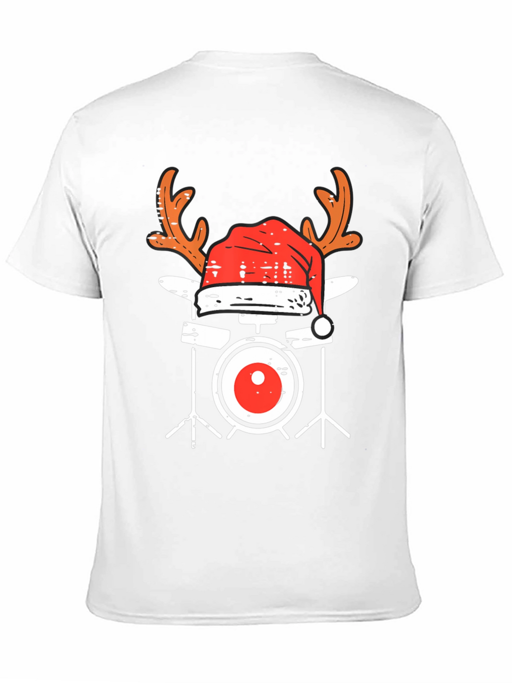 Festive Drum Set T-Shirt - Holiday Music Apparel