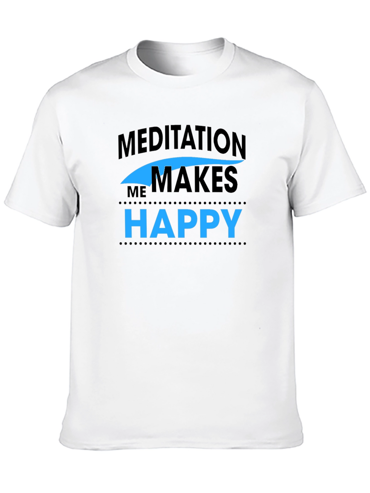 Meditation Makes Me Happy Black T-Shirt