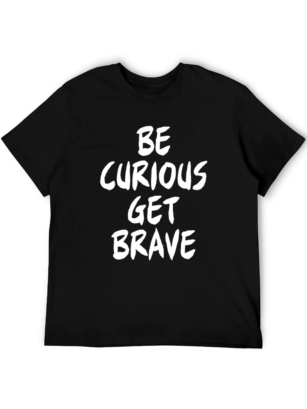 Be Curious Get Brave Graphic Tee - Black