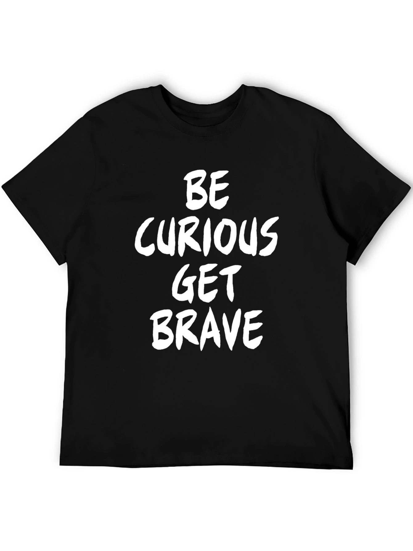 Be Curious Get Brave Graphic Tee - Black