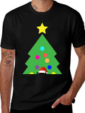 Festive Christmas Tree Graphic T-Shirt