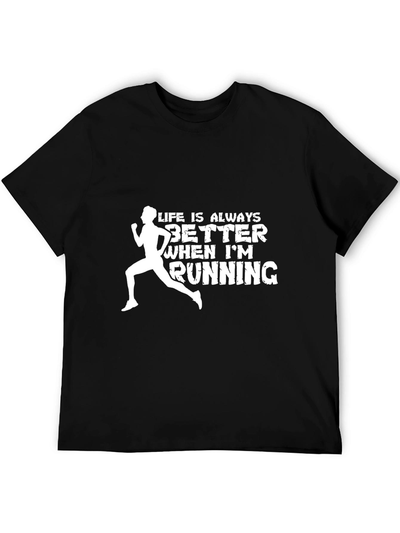 Life is Better Running Graphic Tee - Black