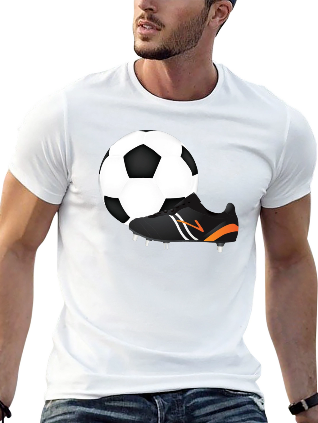 Soccer Ball and Cleats Graphic T-Shirt