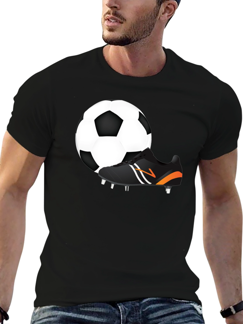 Soccer Ball and Cleats Graphic T-Shirt