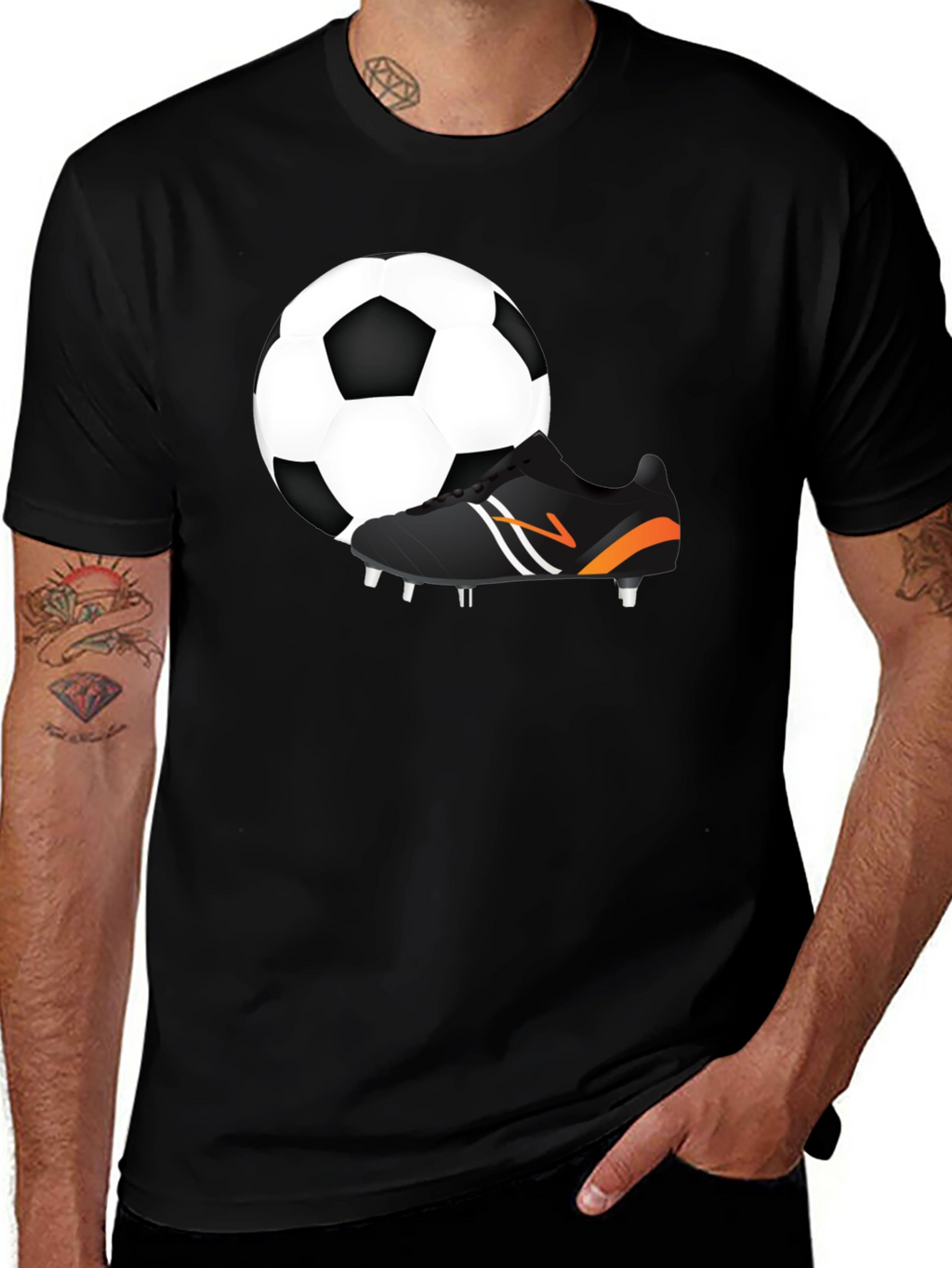 Soccer Ball and Cleats Graphic T-Shirt