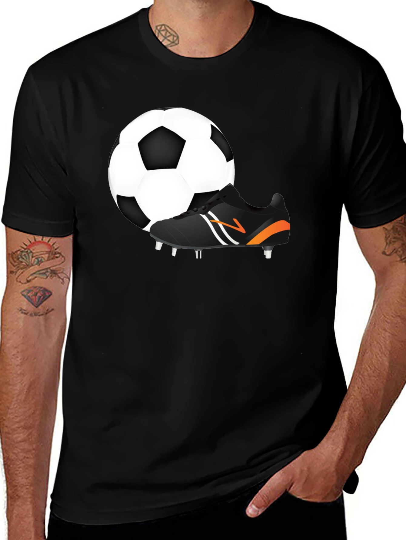 Soccer Ball and Cleats Graphic T-Shirt
