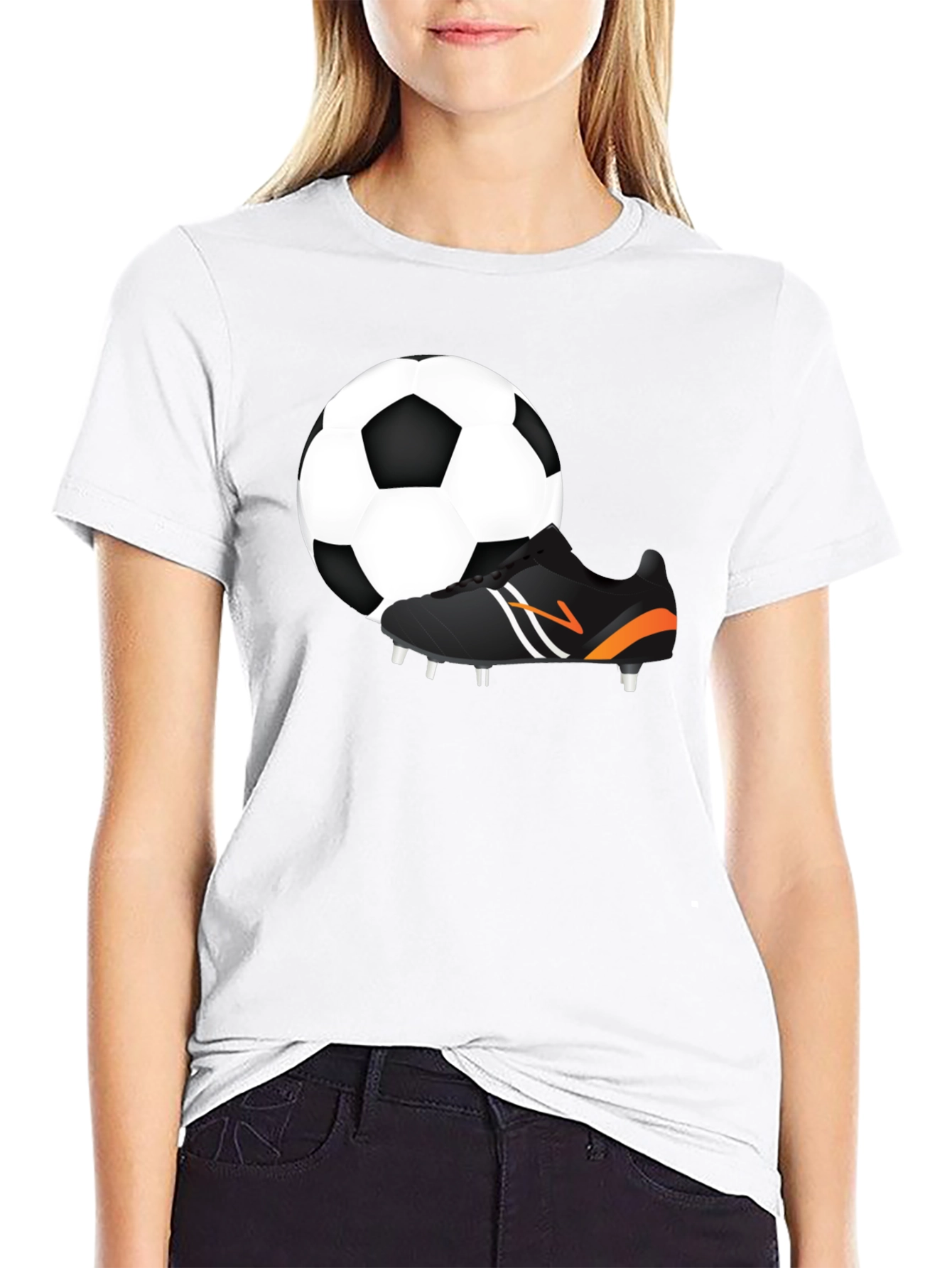 Soccer Ball and Cleats Graphic T-Shirt