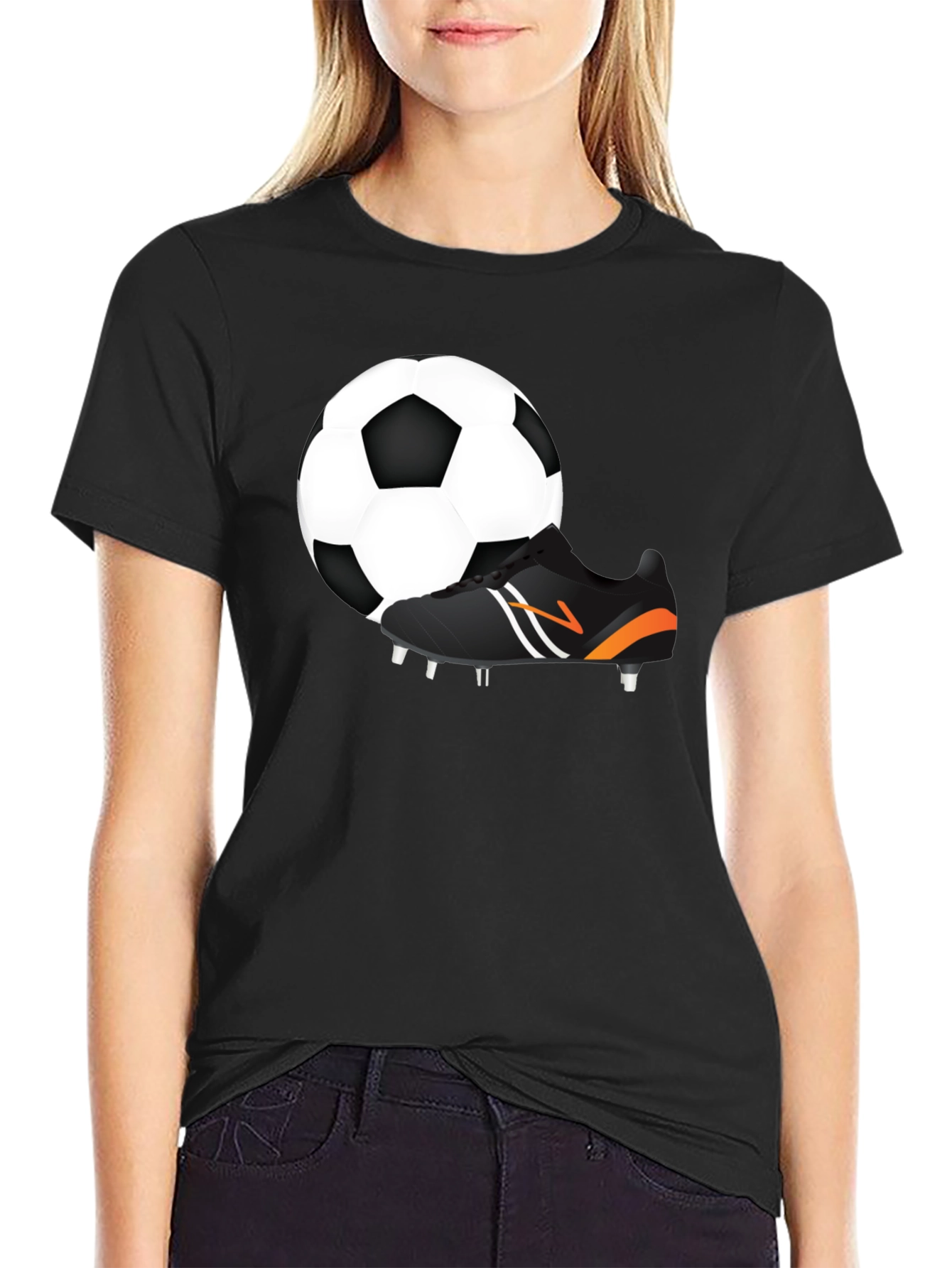 Soccer Ball and Cleats Graphic T-Shirt