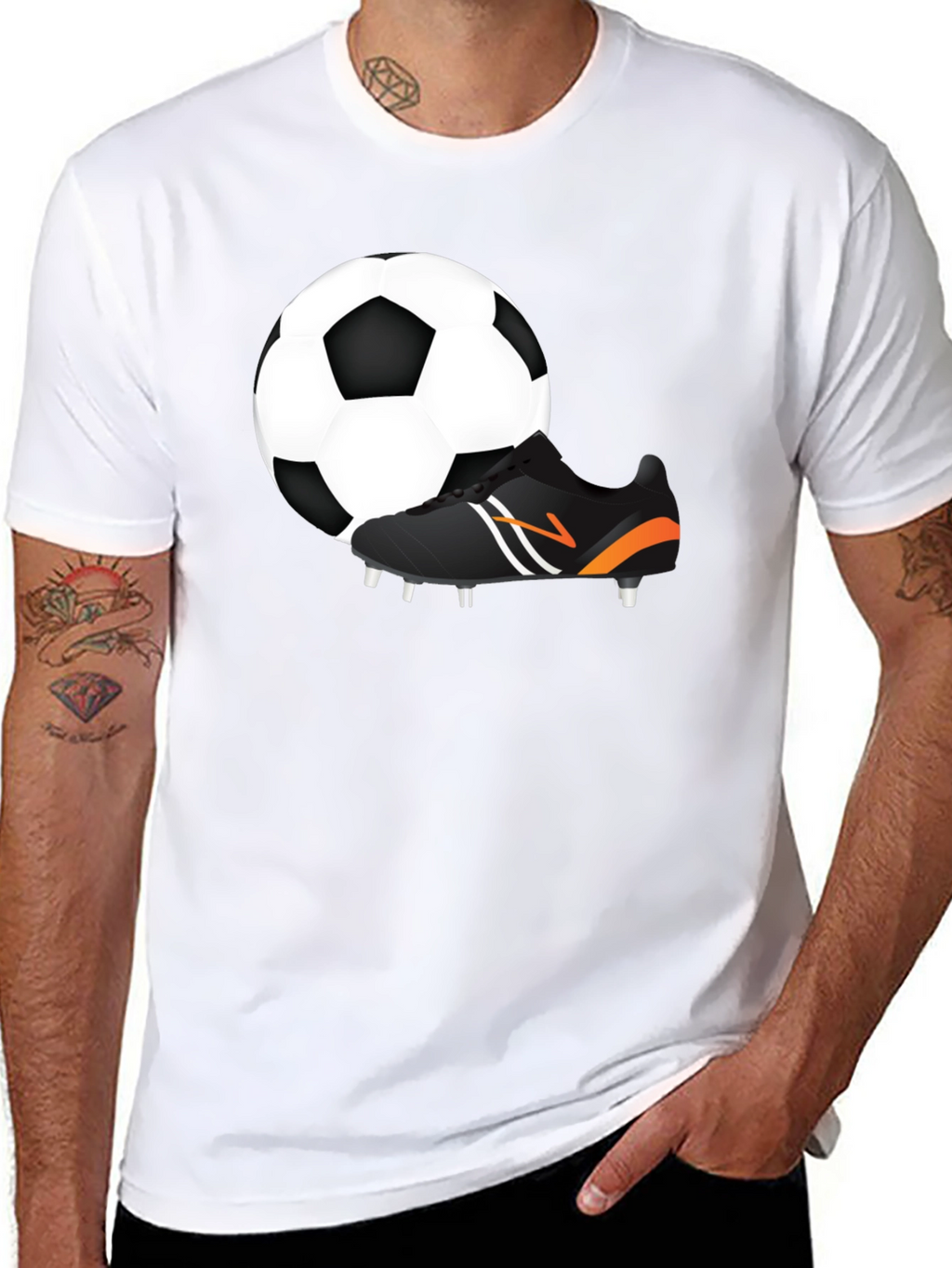 Soccer Ball and Cleats Graphic T-Shirt