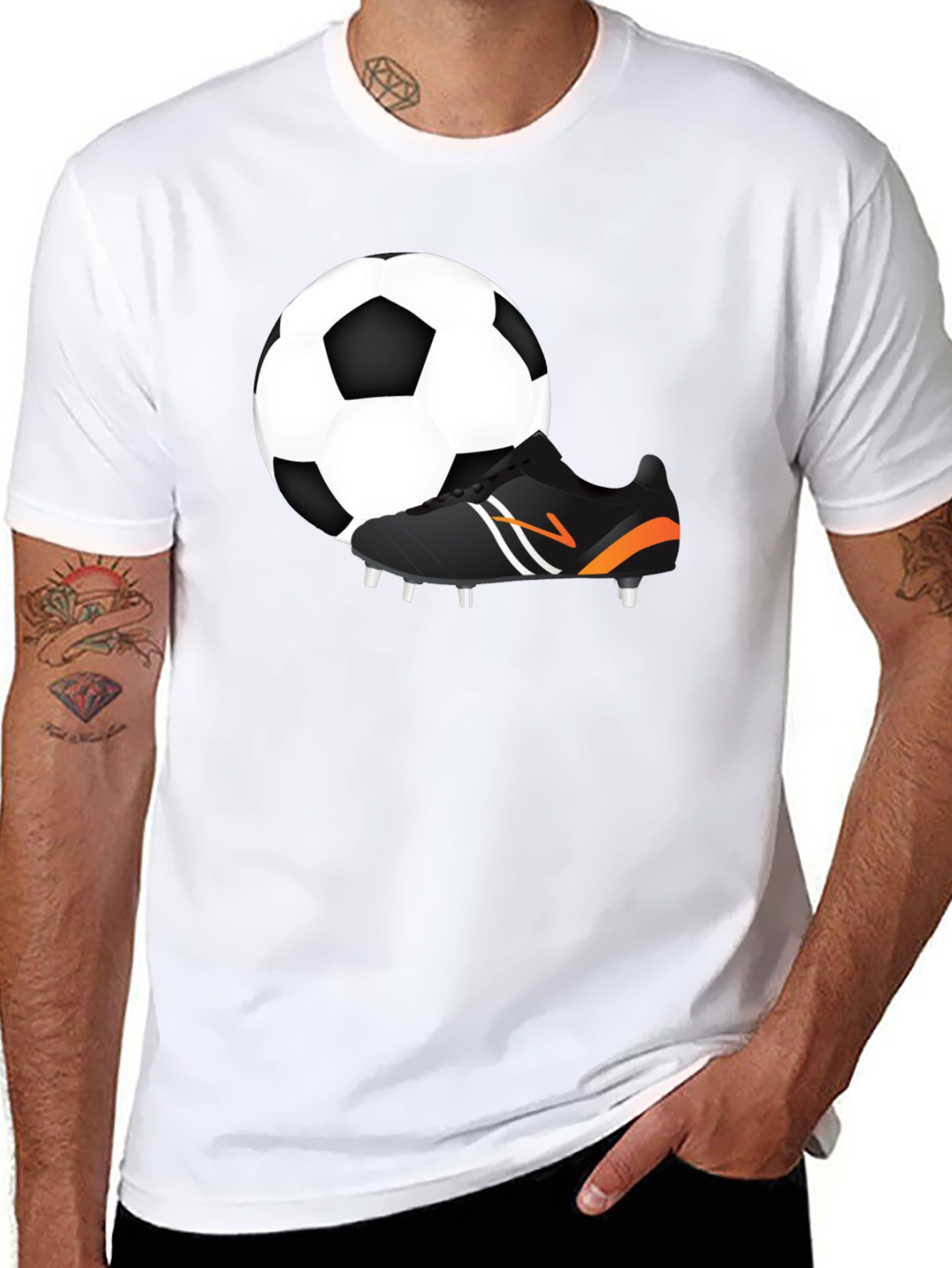 Soccer Ball and Cleats Graphic T-Shirt