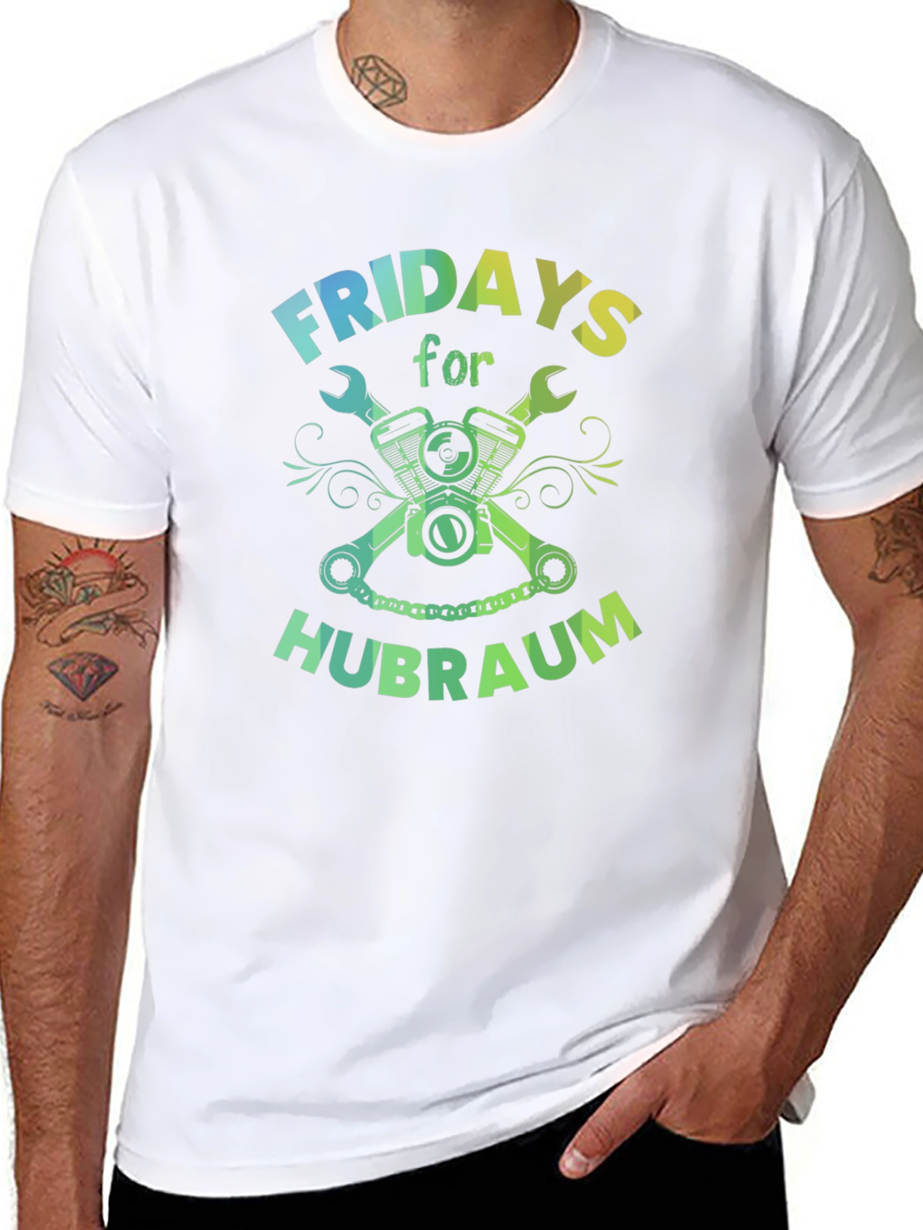 Fridays for Hubraum Mens Black T-Shirt