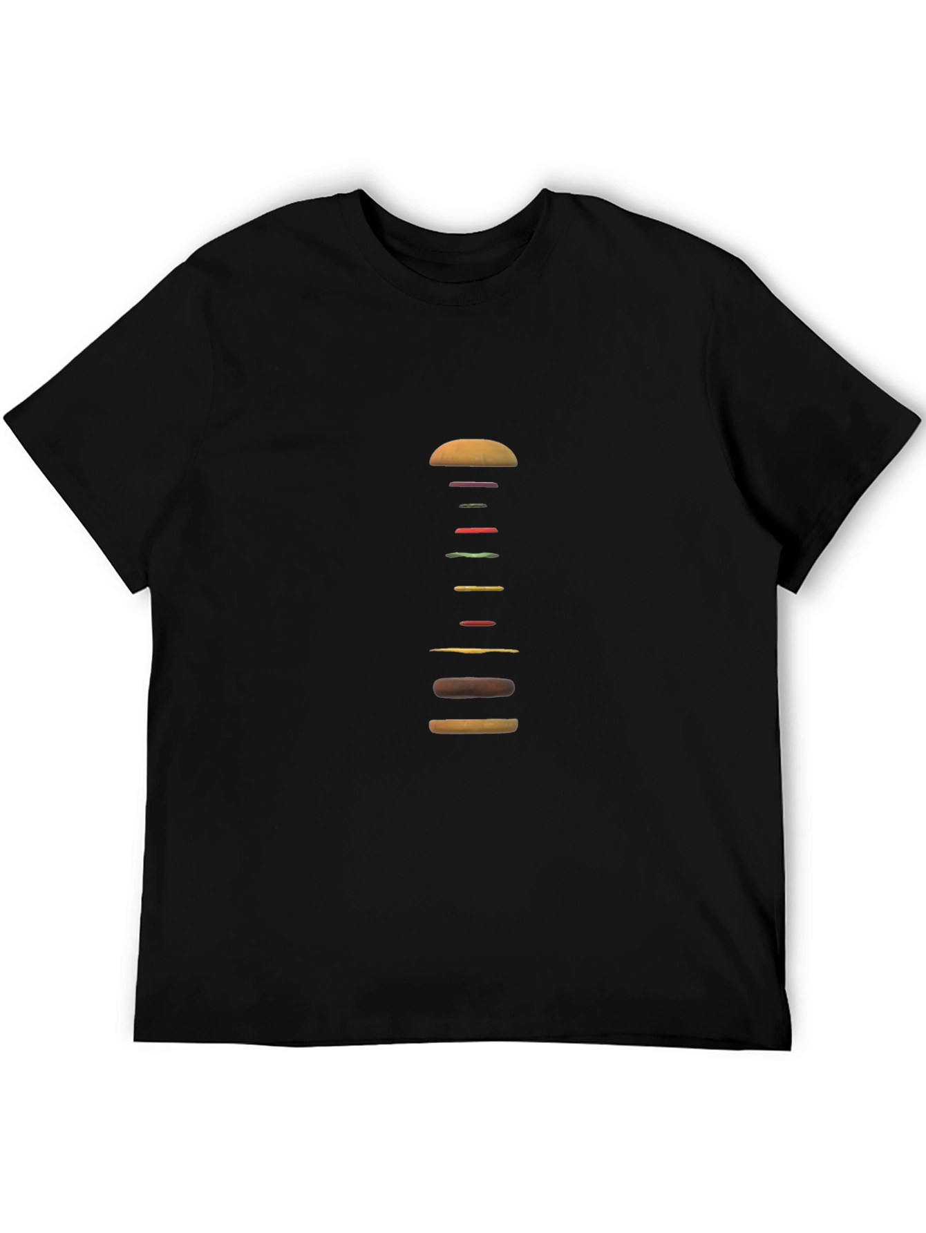 Deconstructed Burger Graphic Tee - Black