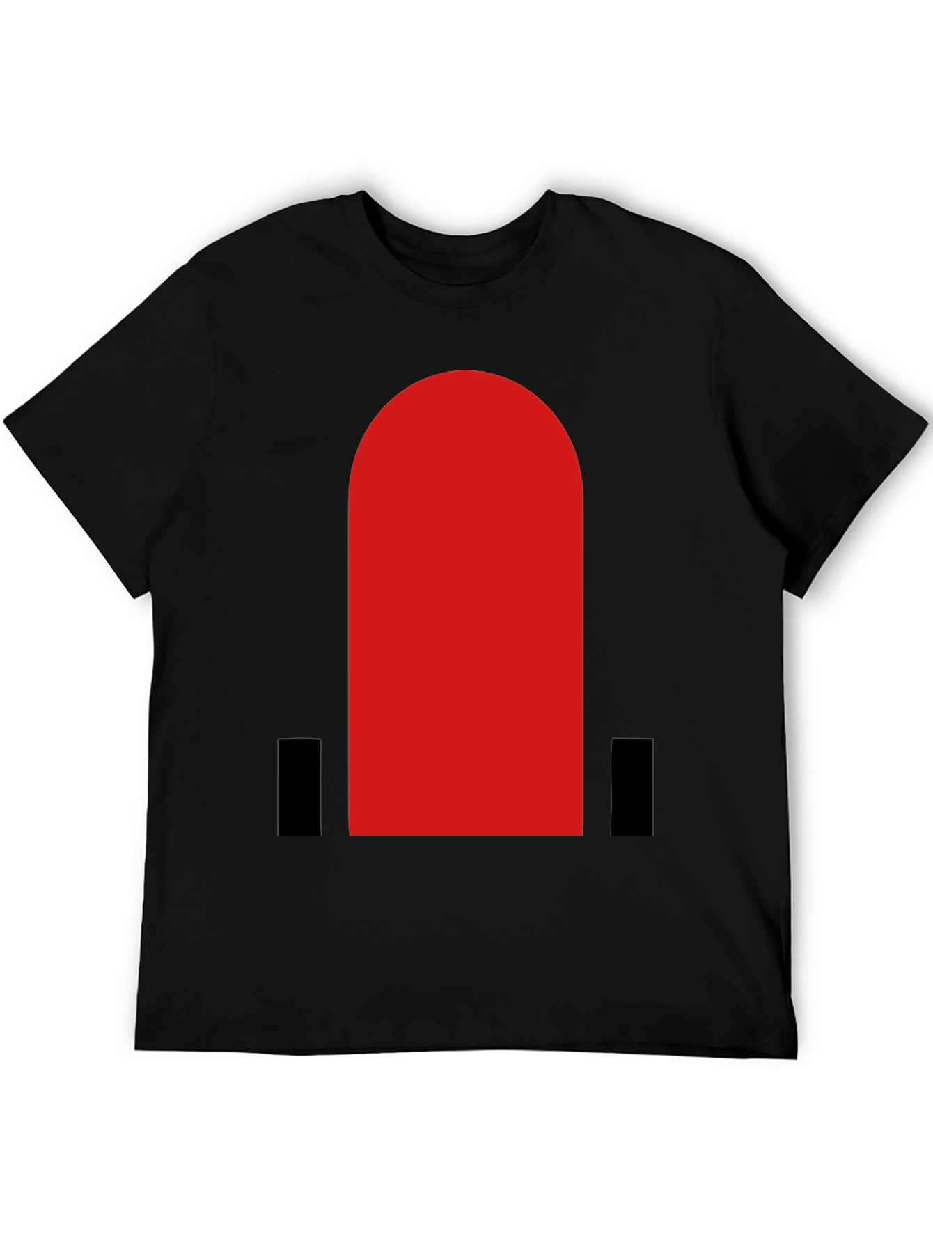 Bold Red Arch Graphic Black T-Shirt