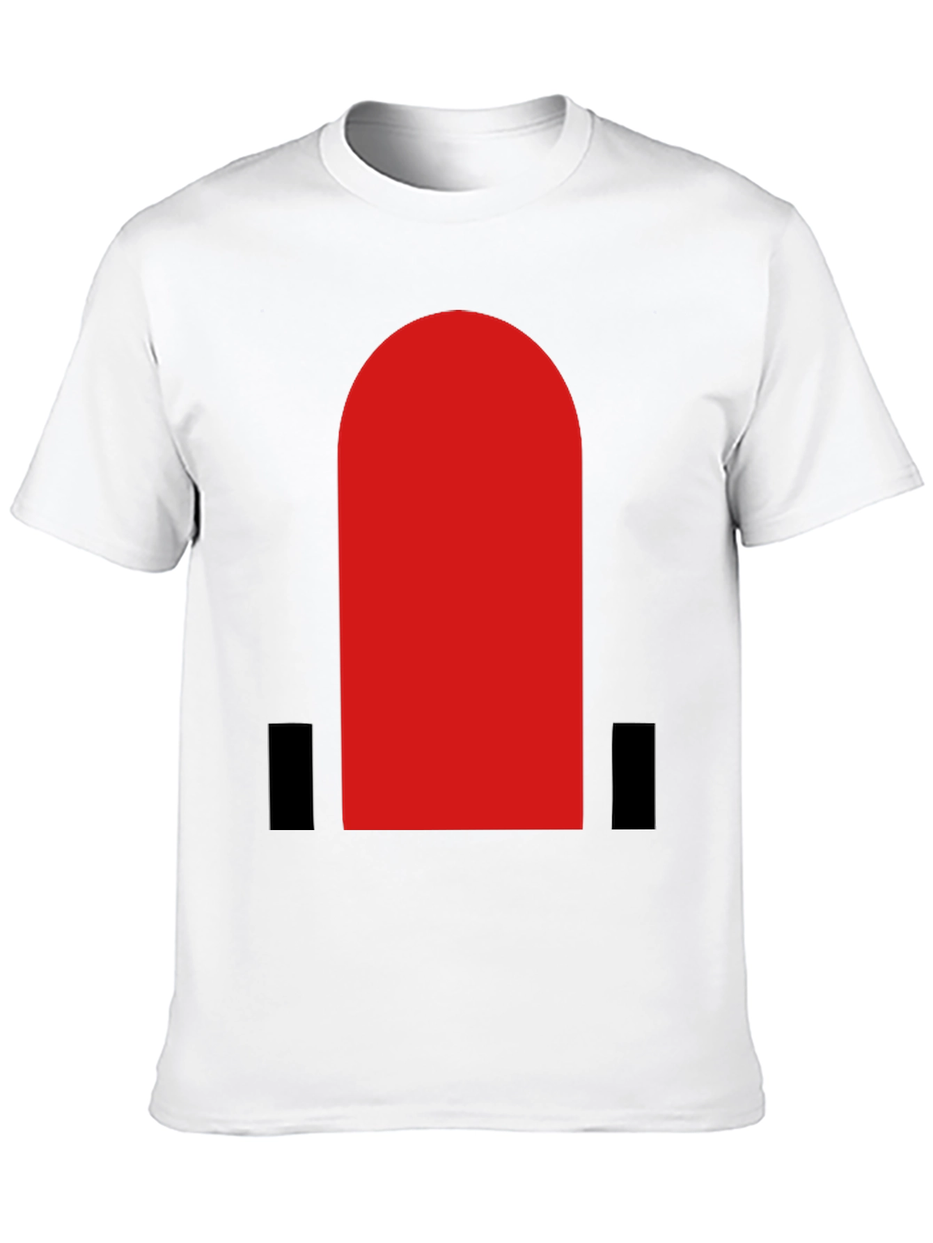 Bold Red Arch Graphic Black T-Shirt