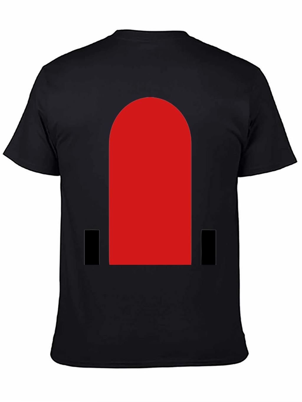 Bold Red Arch Graphic Black T-Shirt