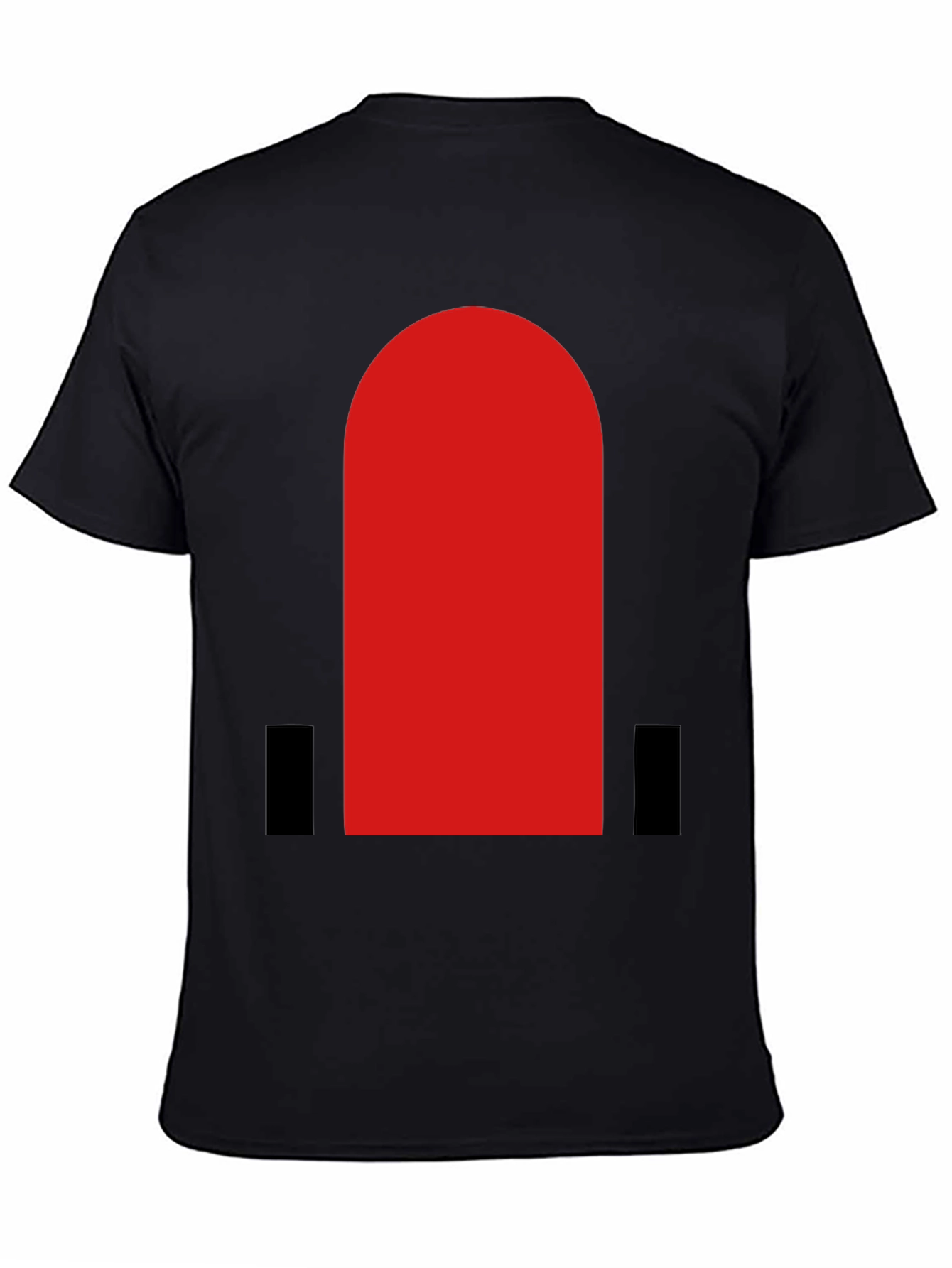 Bold Red Arch Graphic Black T-Shirt