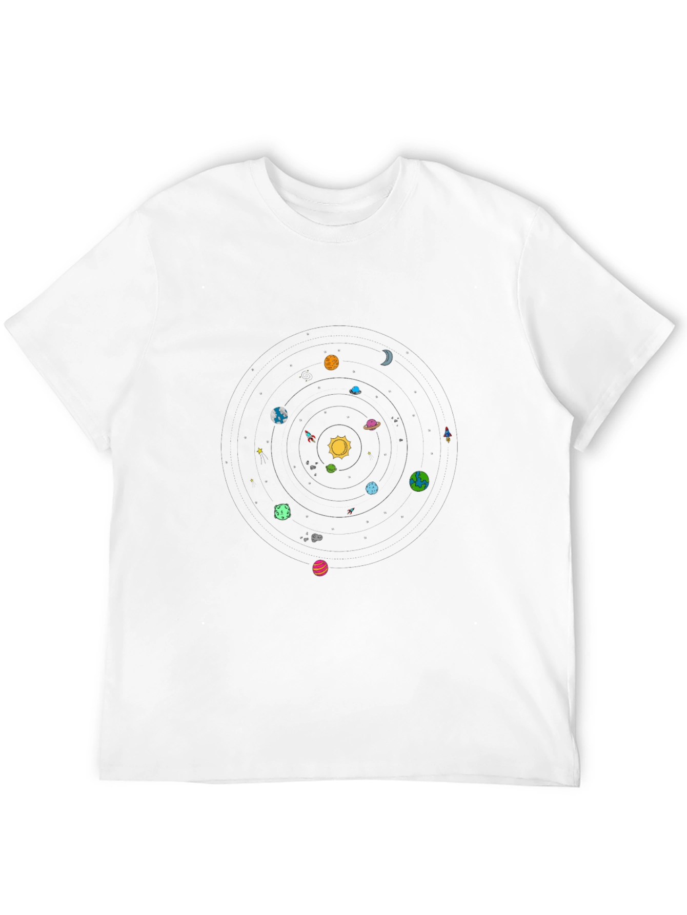 Planetary System Graphic Black T-Shirt