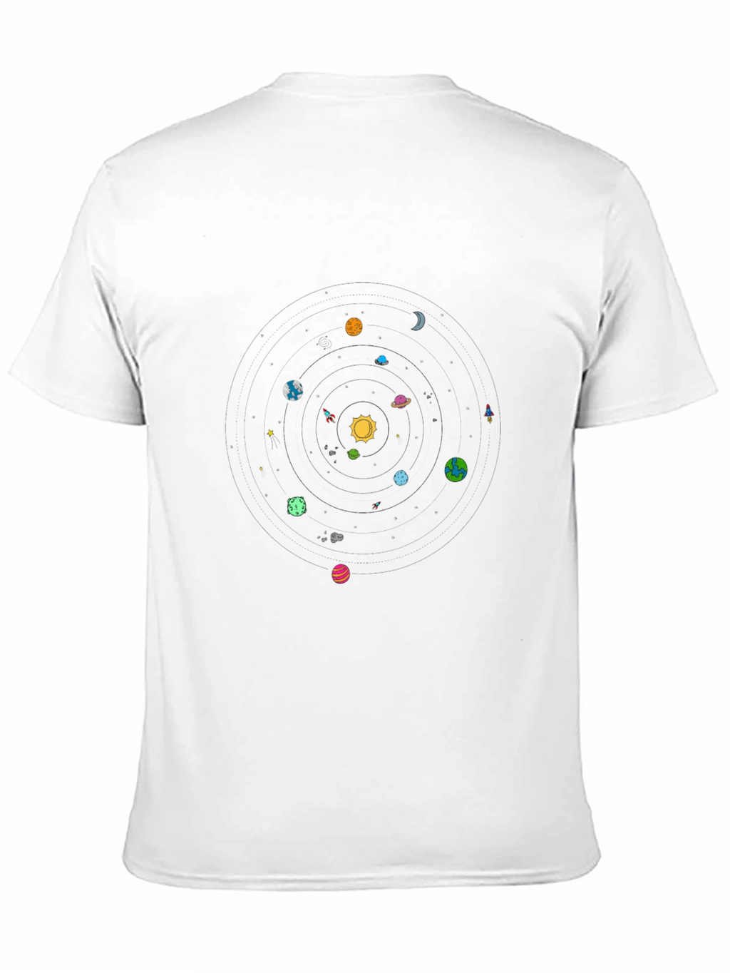 Planetary System Graphic Black T-Shirt