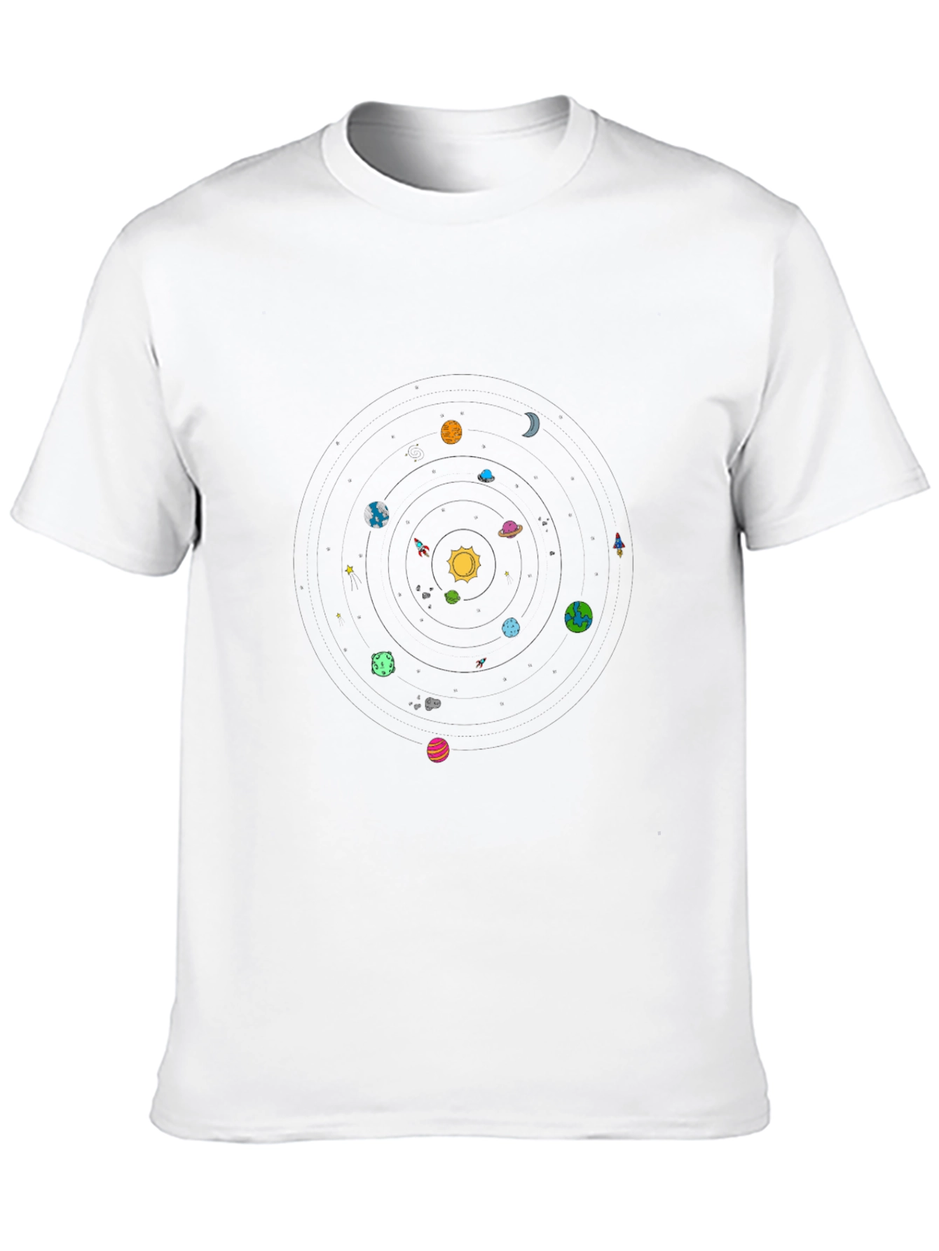 Planetary System Graphic Black T-Shirt