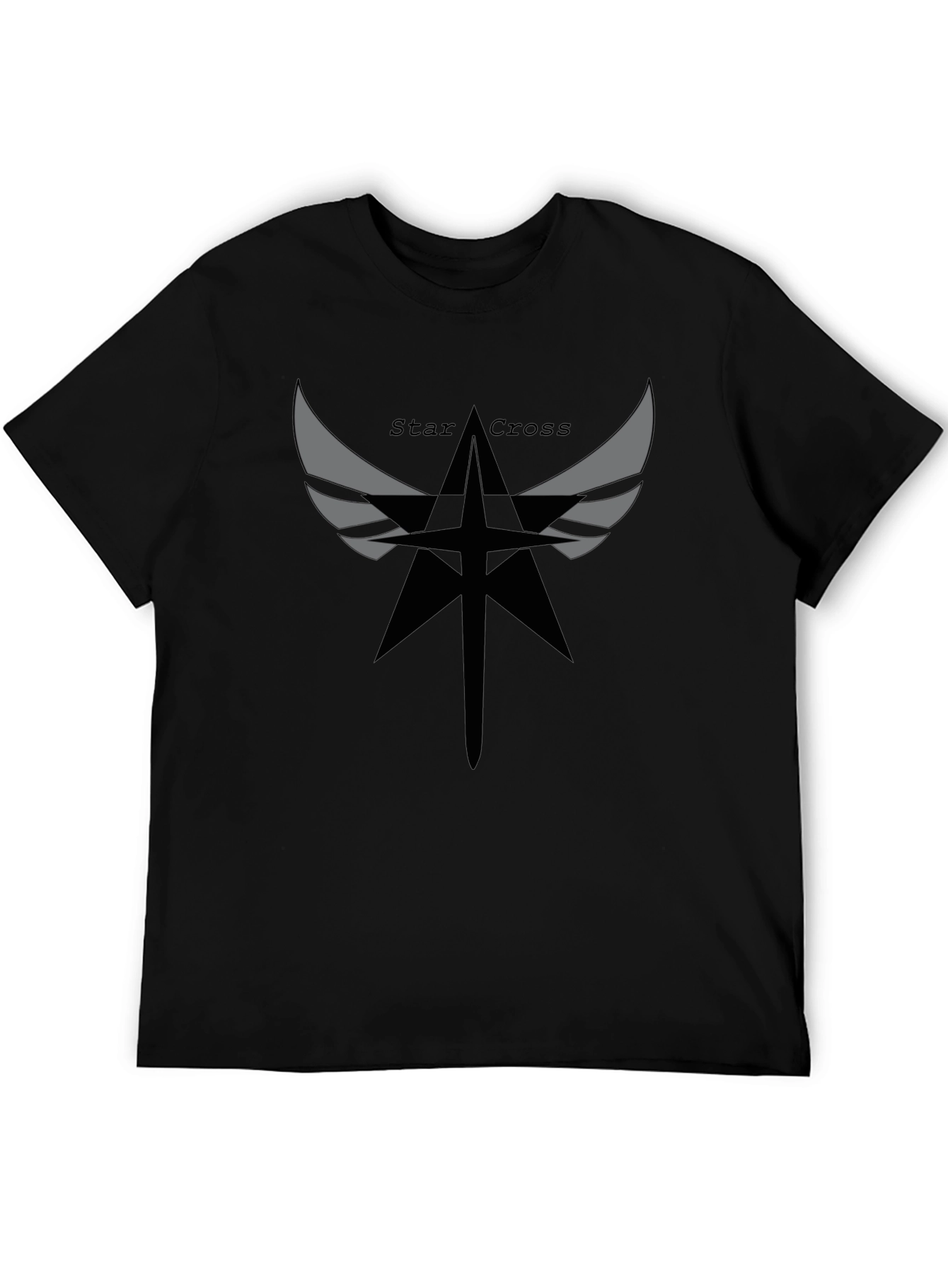Star Cross Graphic Black T-Shirt
