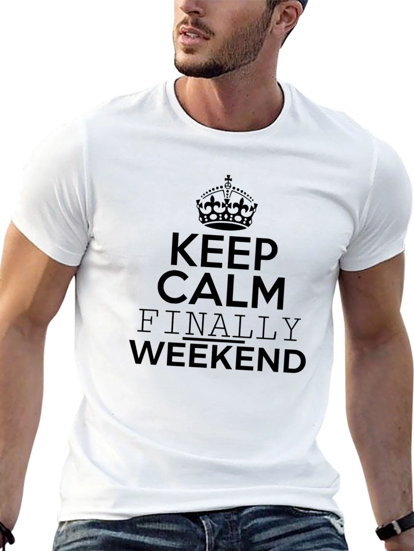 Keep Calm Weekend Black T-Shirt